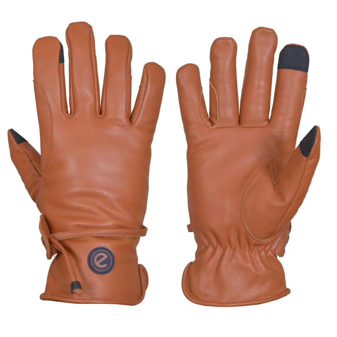 eQUEST GripPro Western Equestrian Riding Gloves - Leather - Thinsulate Lined - Tan