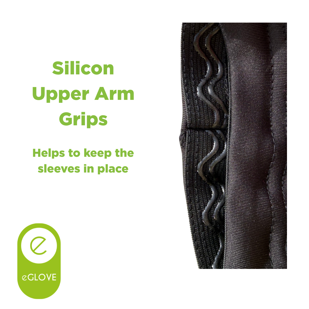 eGLOVE Hi-Vis Armsleeves – Black | Reflective Running Arm Warmers