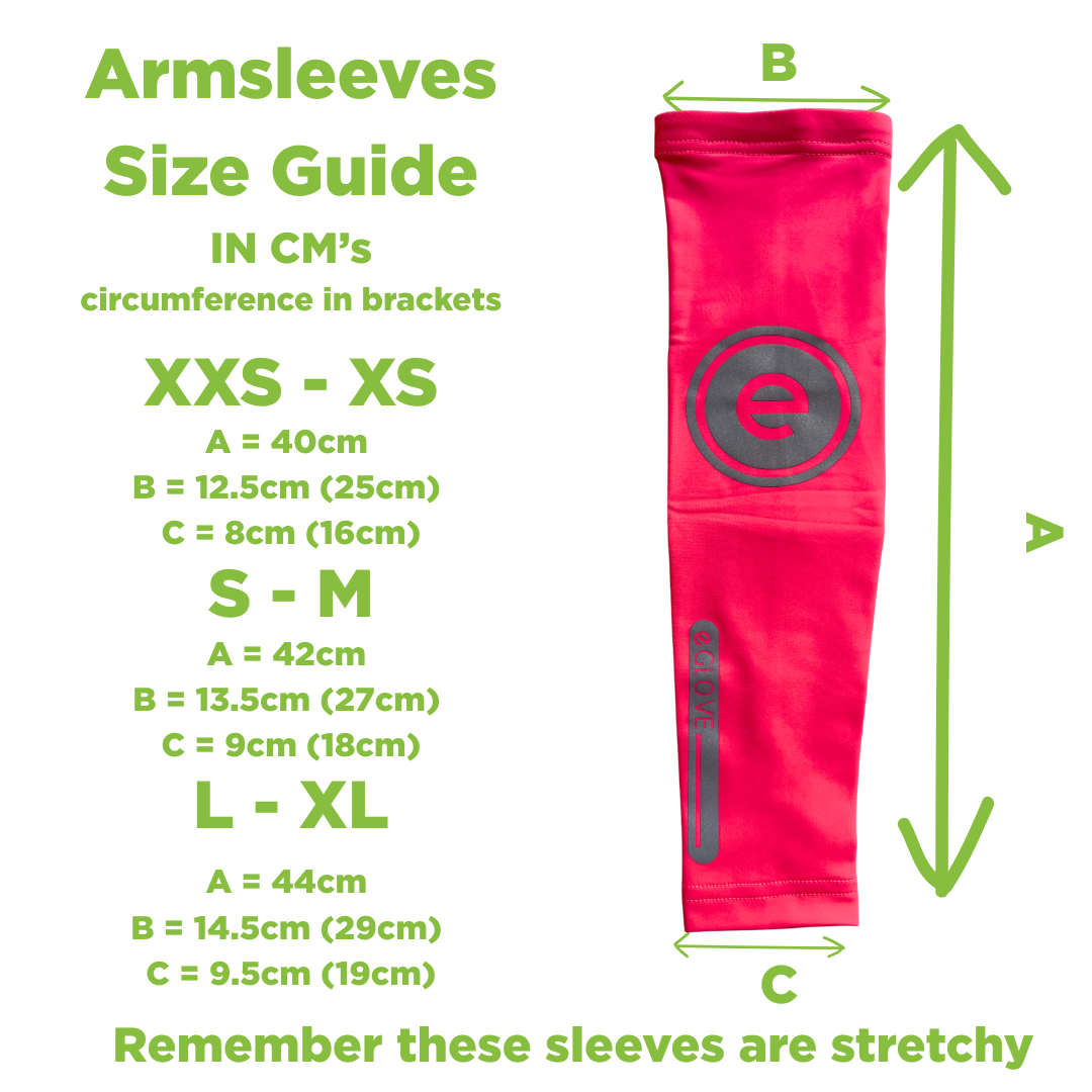 eGLOVE Hi-Vis Armsleeves – Fluoro Pink | Reflective Running Arm Warmers
