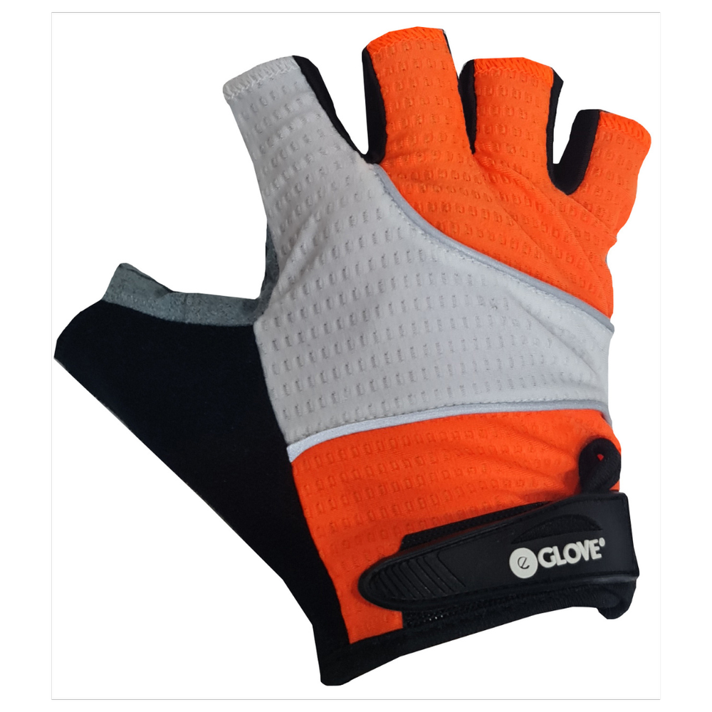 BIKE GelPro Fingerless Cycling Gloves - Lightweight Grip and Protection - Flouro Orange