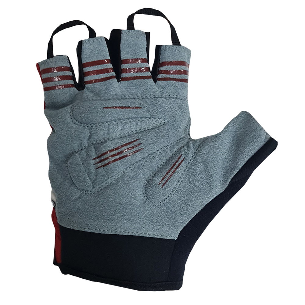 BIKE GelPro Fingerless Cycling Gloves - Lightweight Grip and Protection - Red