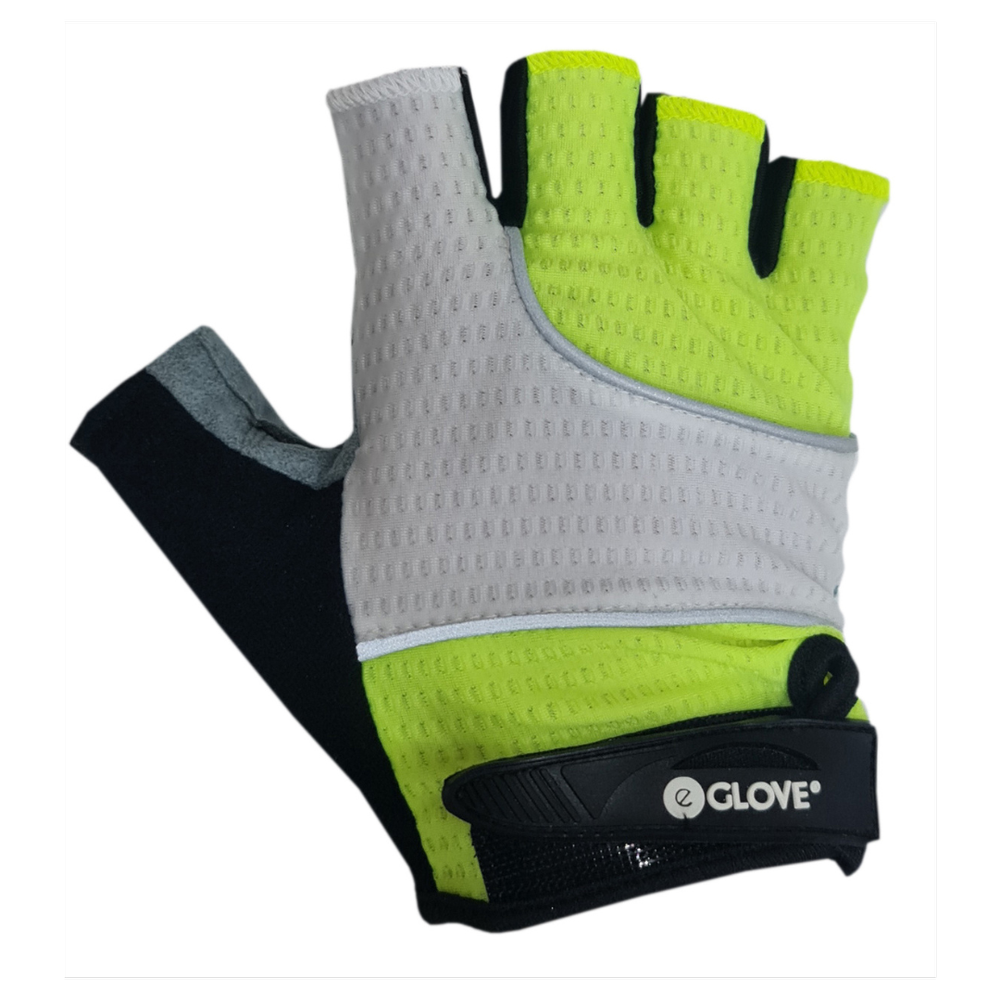 BIKE GelPro Fingerless Cycling Gloves - Lightweight Grip and Protection - Flouro Yellow