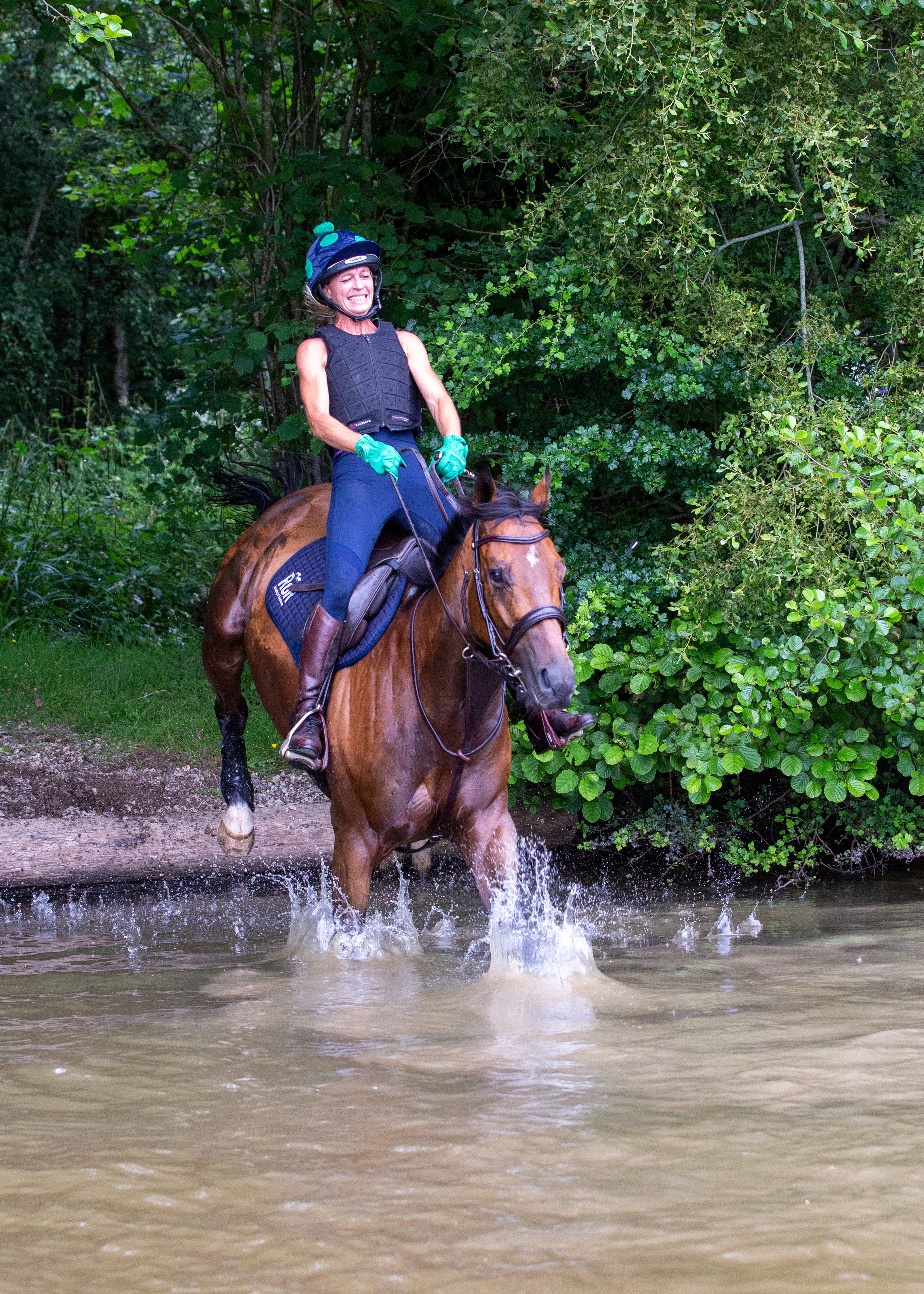 eQUEST GripPro LEATHER - Equestrian Riding Gloves - Jade Green