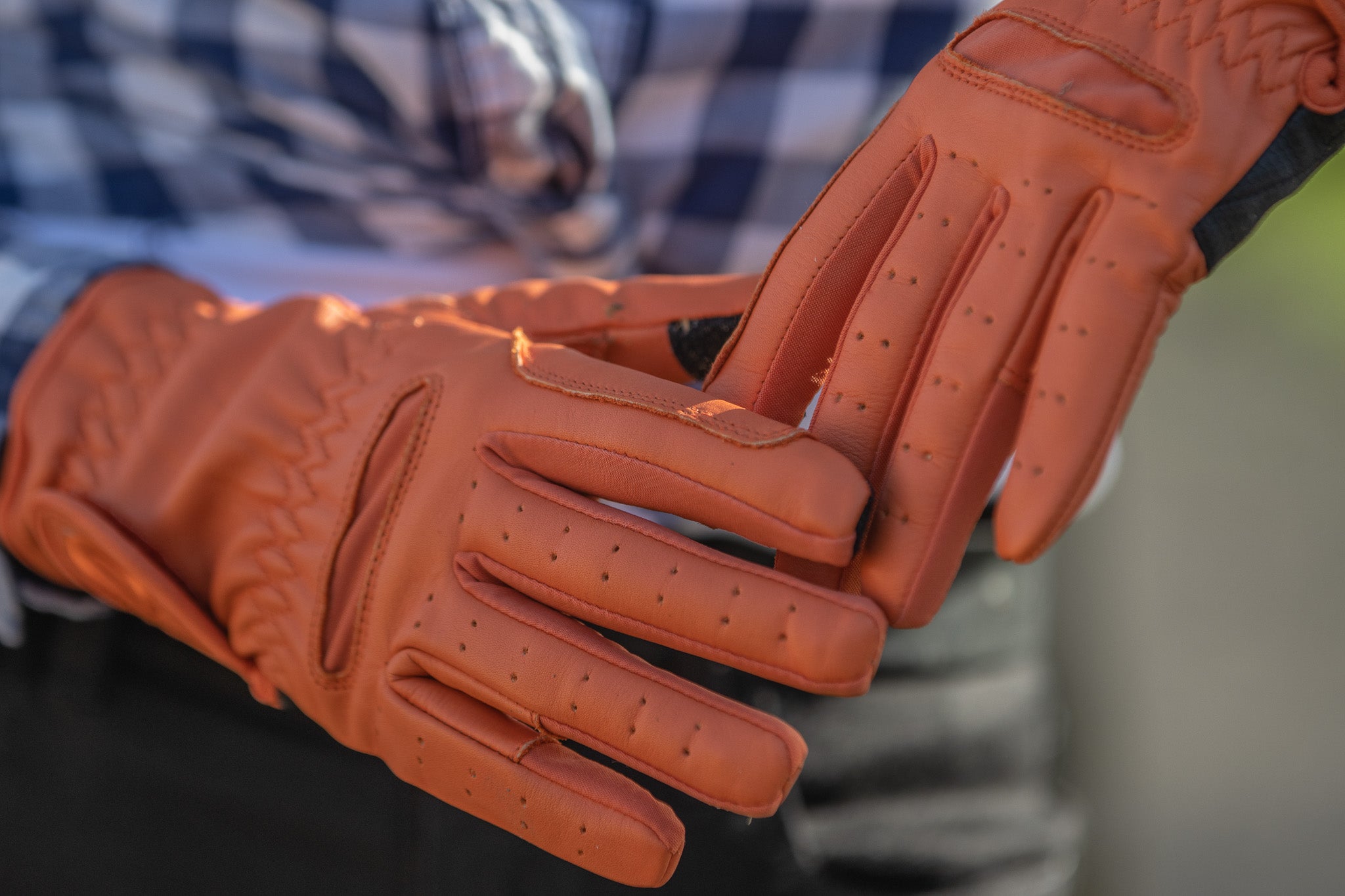 eQUEST GripPro LEATHER - Equestrian Riding Gloves - Orange