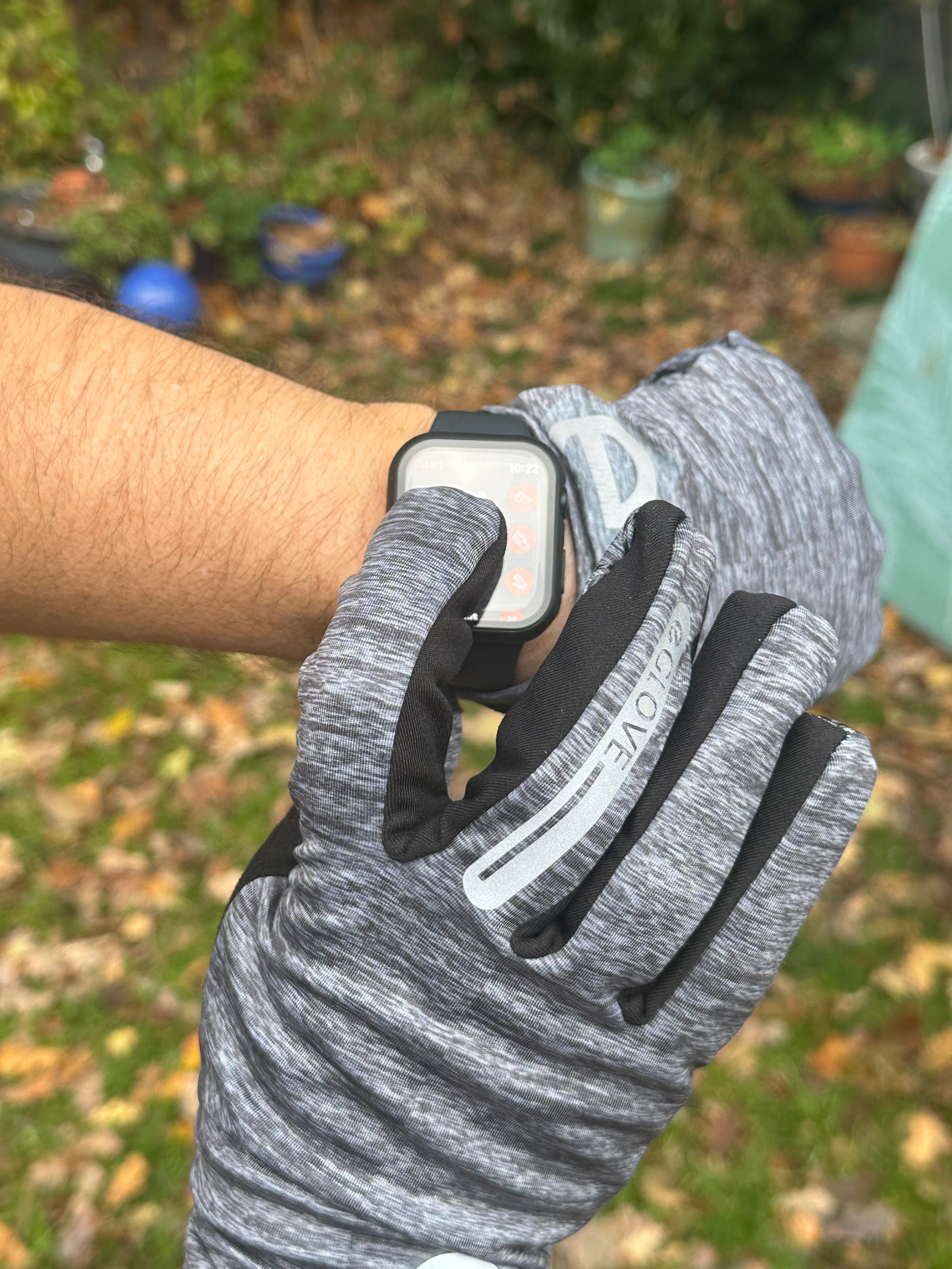 RUN - Grey - Lightweight Touchscreen Running Gloves - New 2024/25 Model