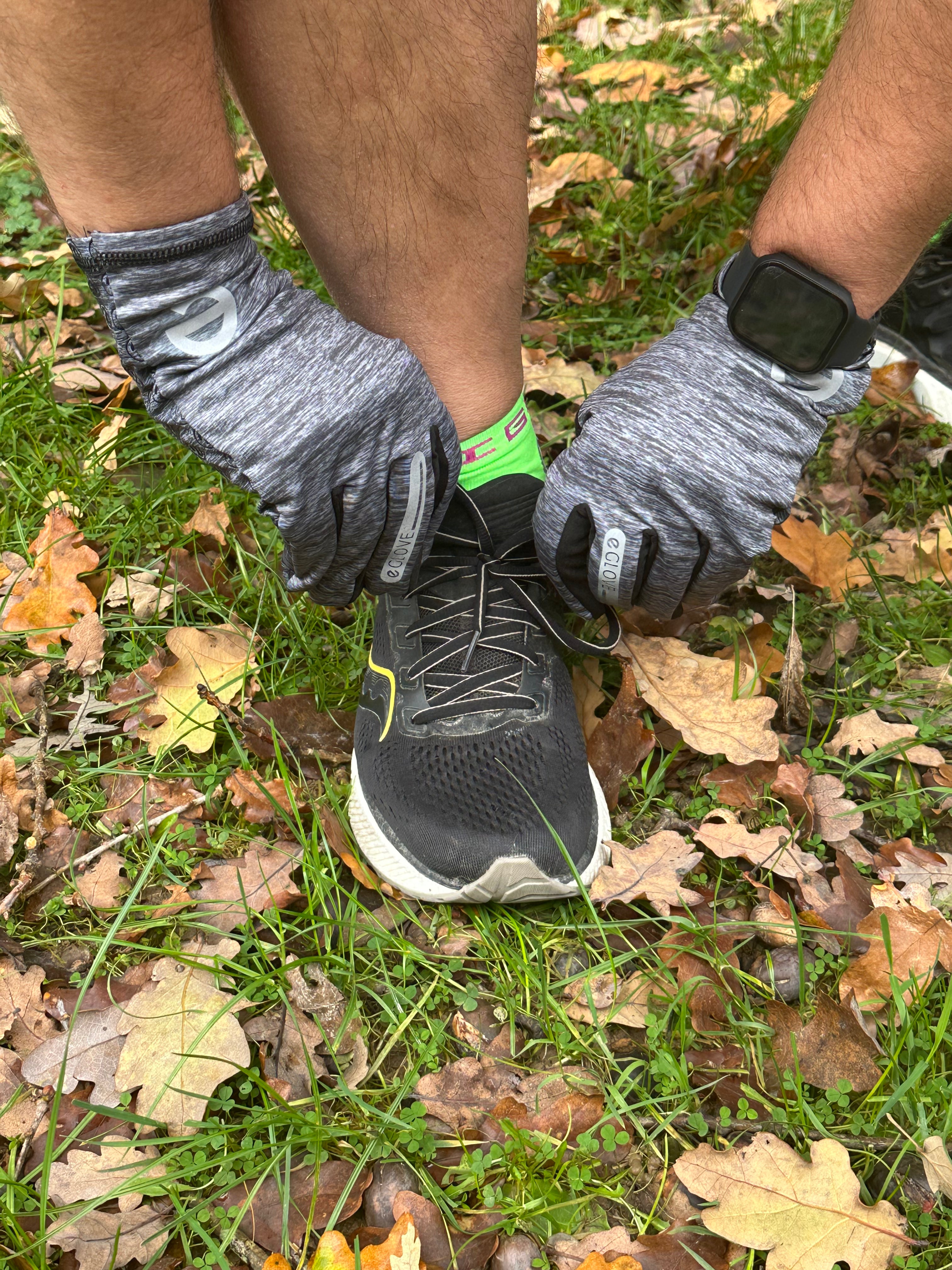 RUN - Grey - Lightweight Touchscreen Running Gloves - New 2024/25 Model