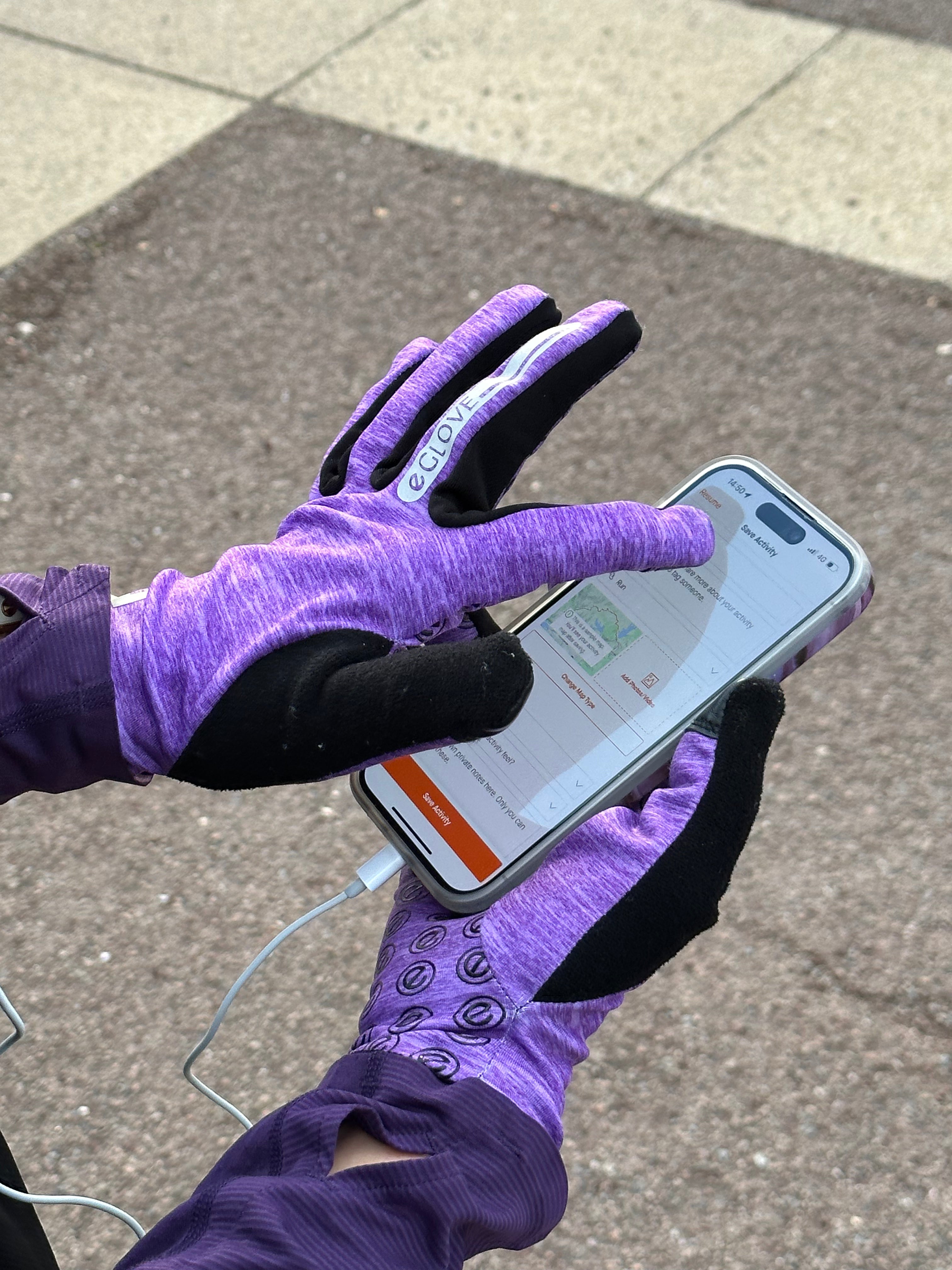 RUN - Purple - Lightweight Touchscreen Running Gloves - New 2024/25 Model