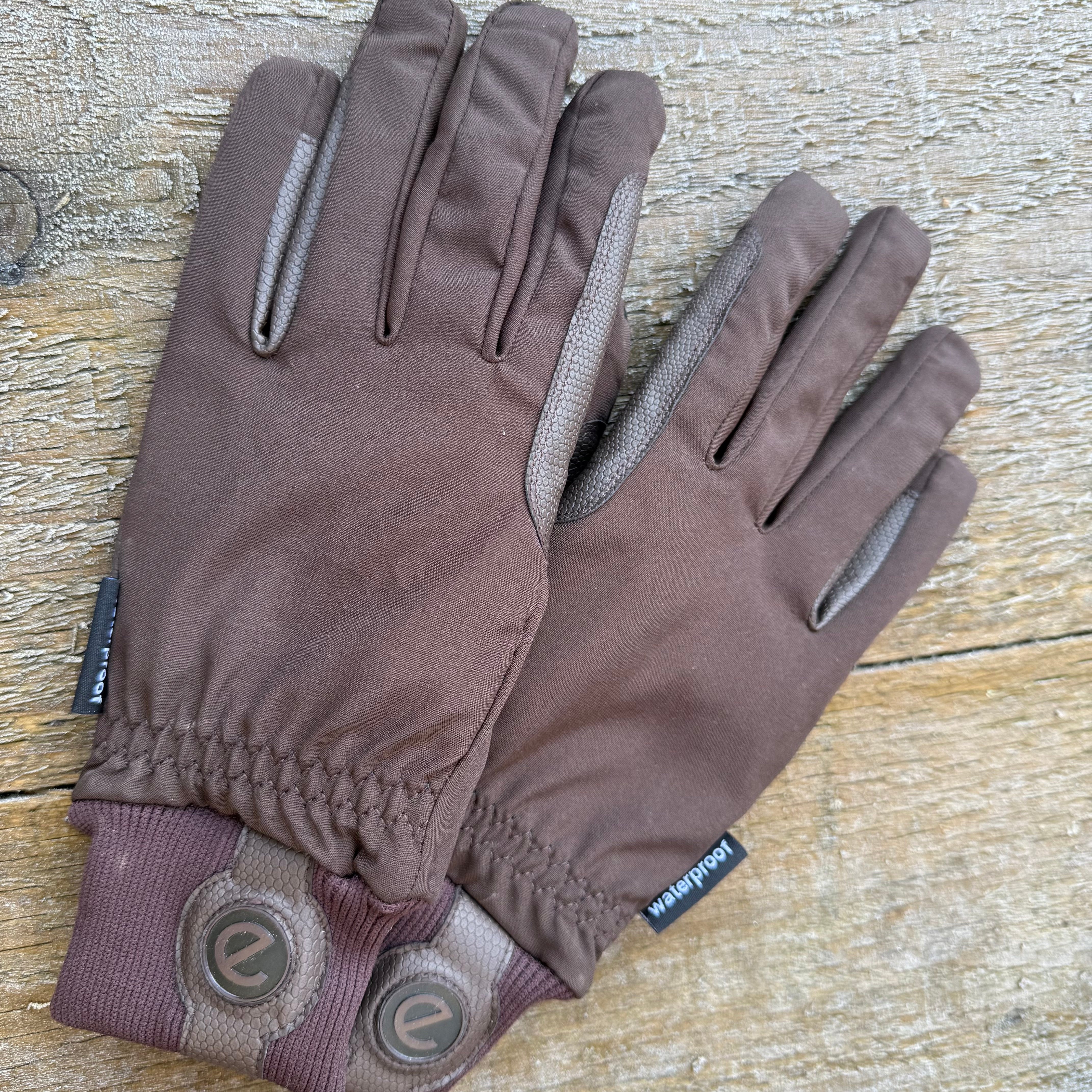 eQUEST Waterproof - Award Winning Waterproof Equestrian Riding & Yard Gloves - Brown