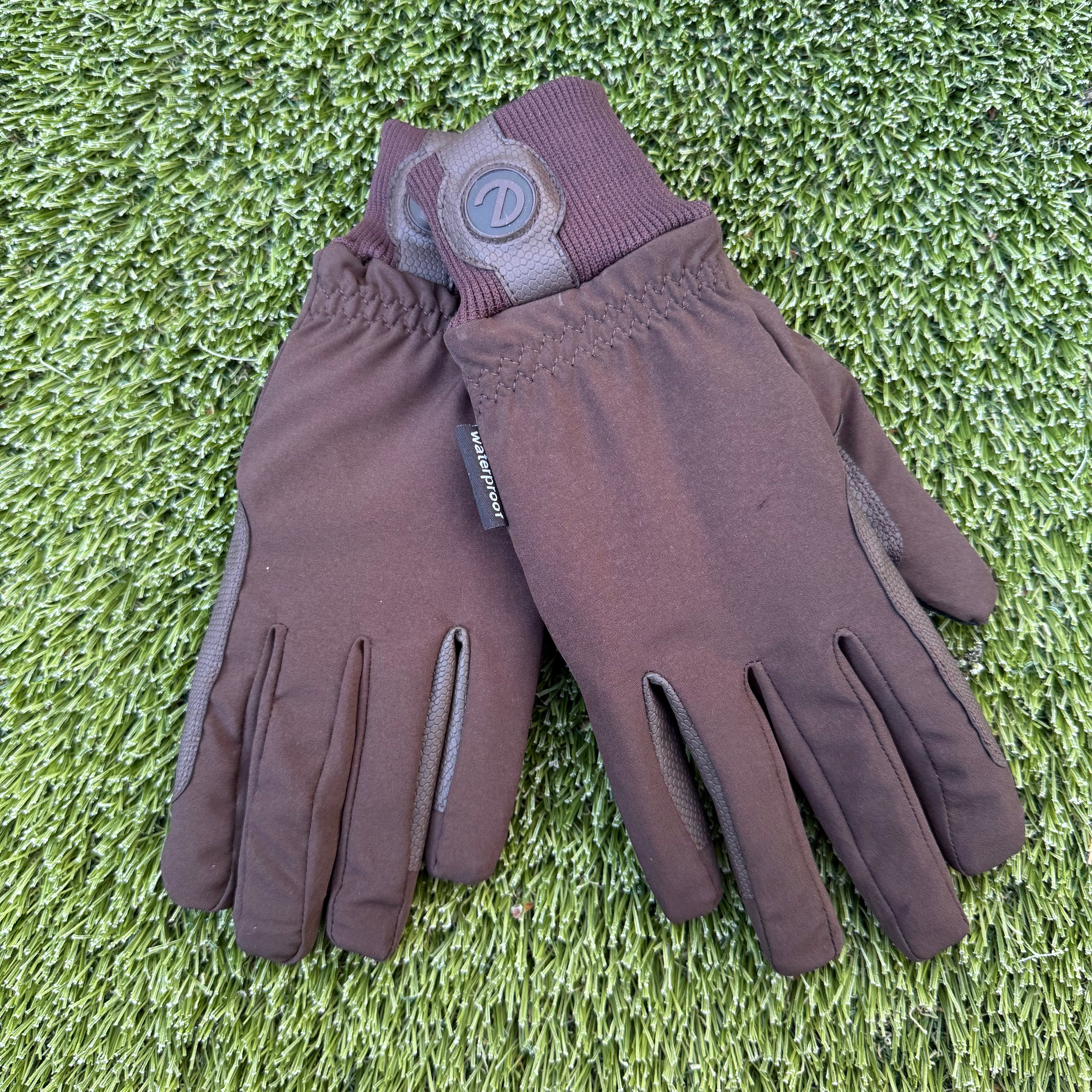 eQUEST Waterproof - Award Winning Waterproof Equestrian Riding & Yard Gloves - Brown