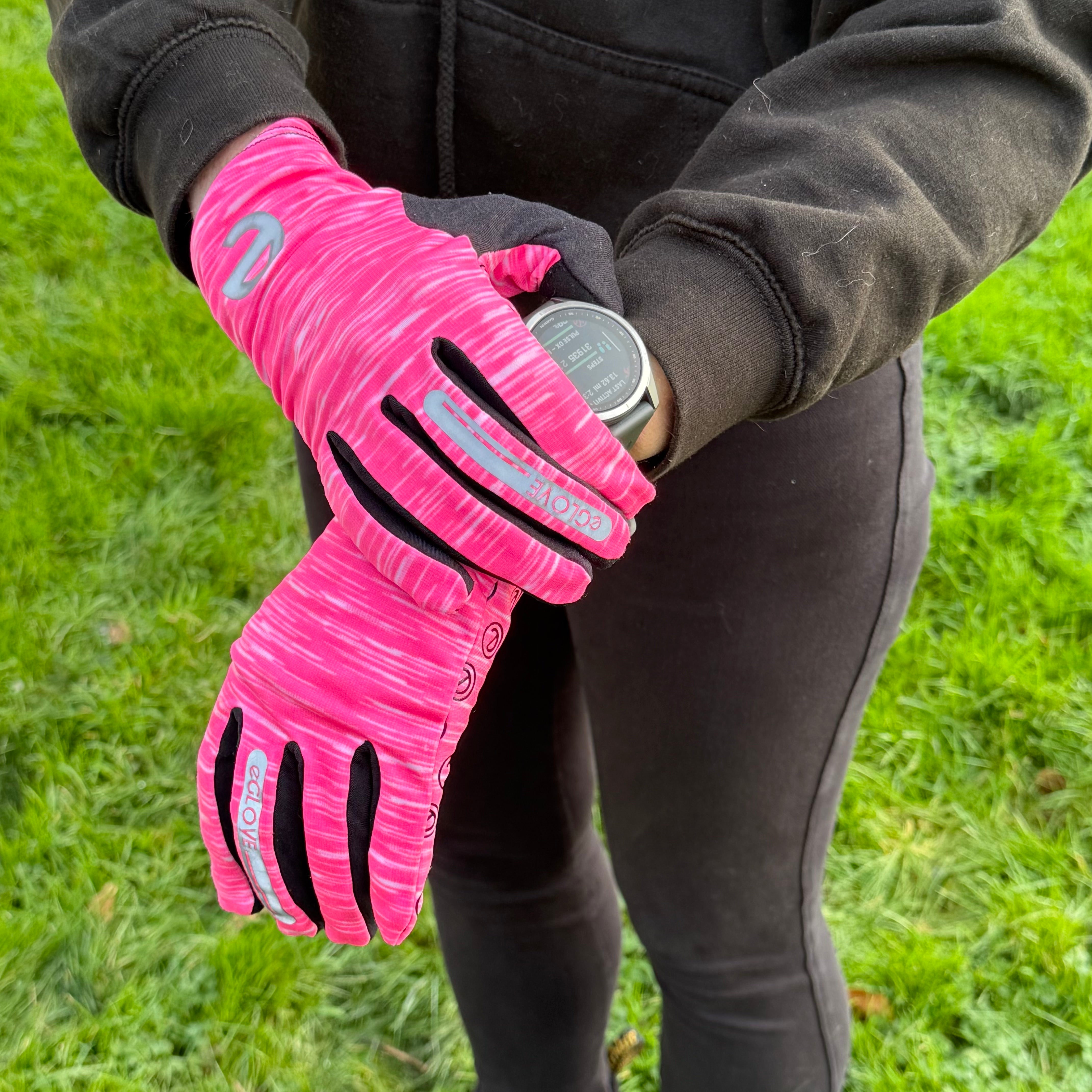 RUN - Pink - Lightweight Touchscreen Running Gloves - New 2024/25 Model
