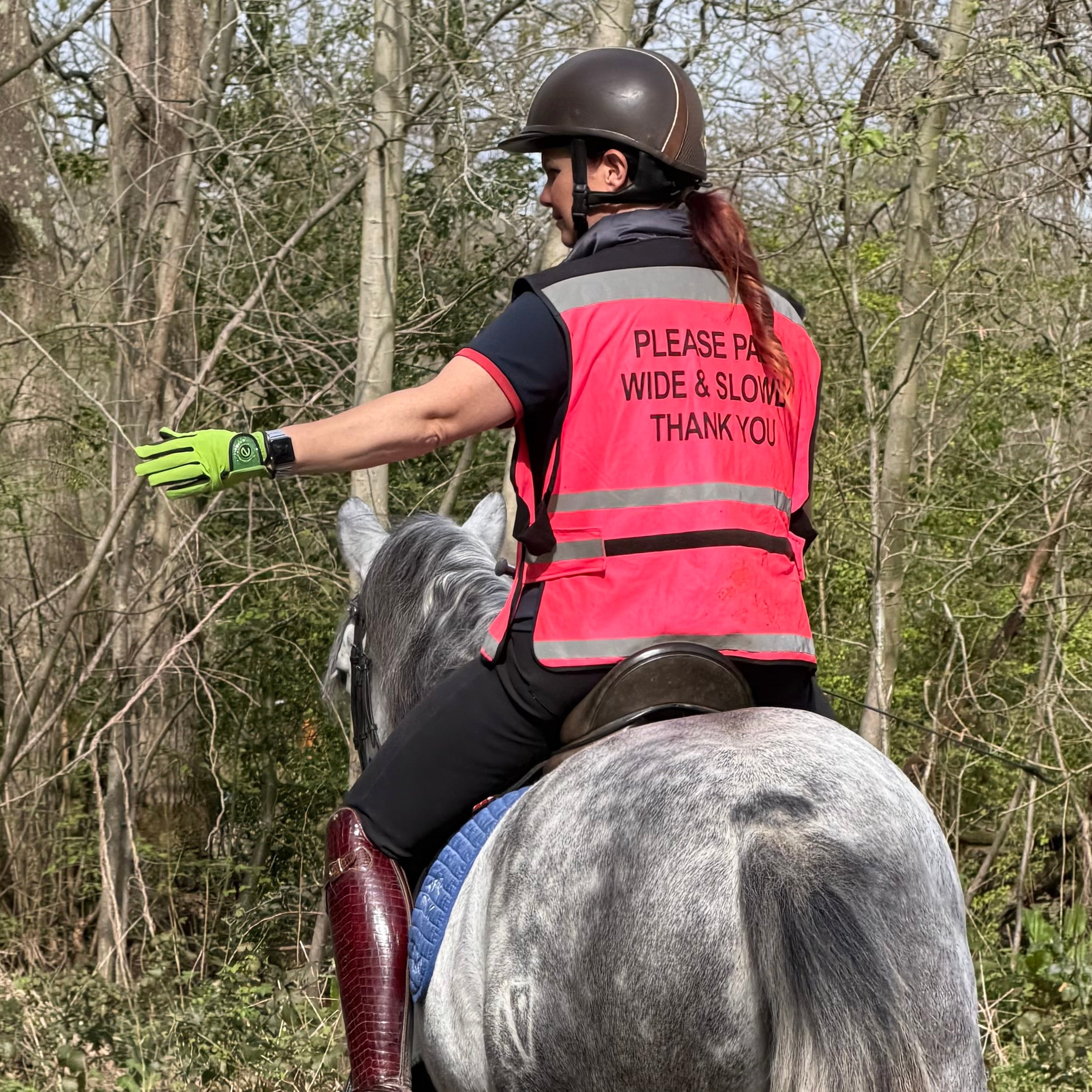 eQUEST GripPro X-LITE Riding Gloves - Lime Green Glitter Cuff