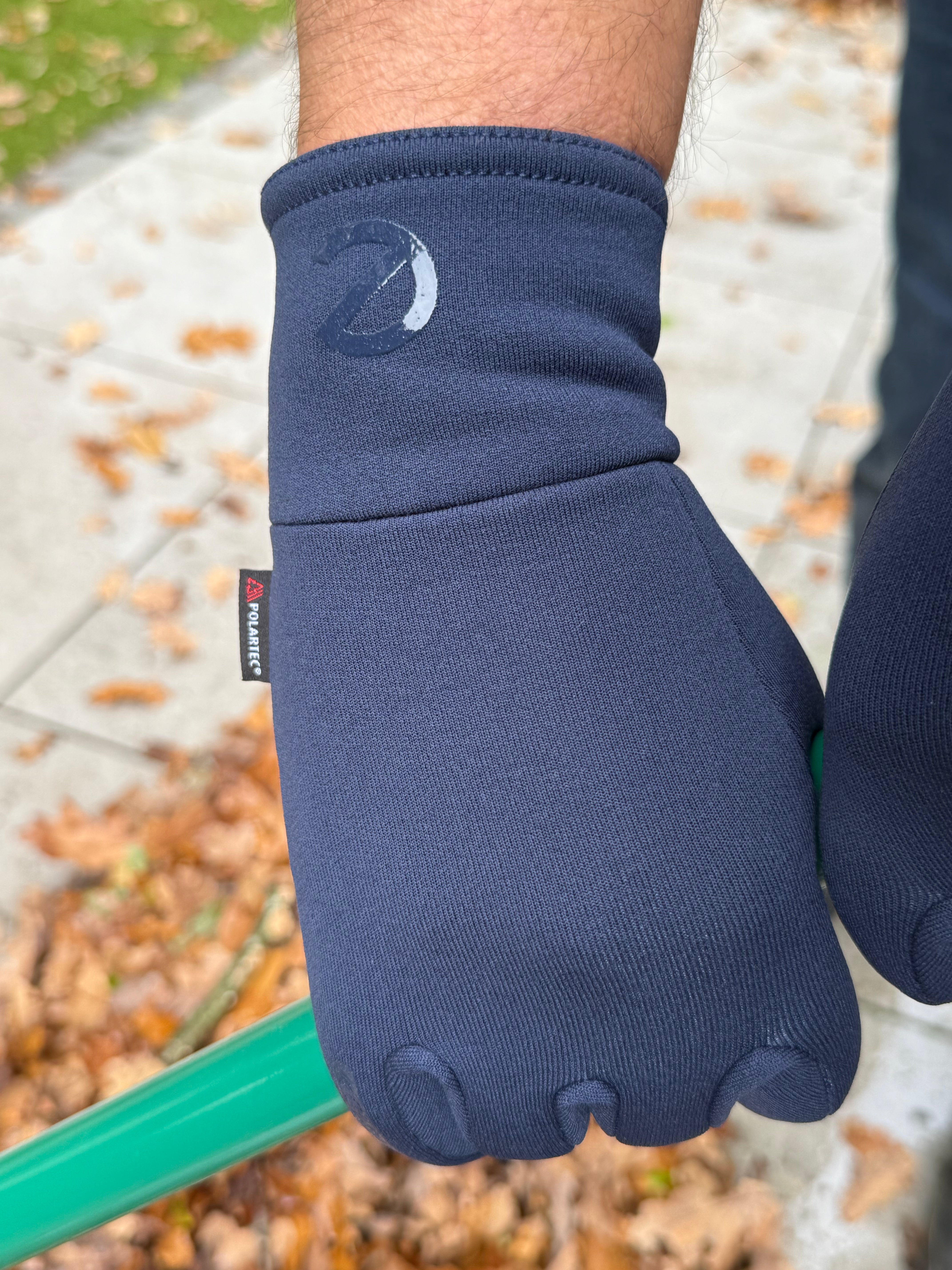 eQUEST Winter Elite Fleece Equestrian Gloves - Polartec Powerstretch Pro - Blue