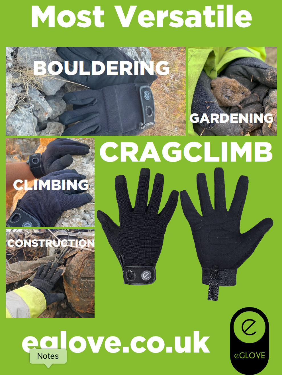 CragClimb - Climbing and Bouldering Gloves - All Black - END OF SEASON SALE