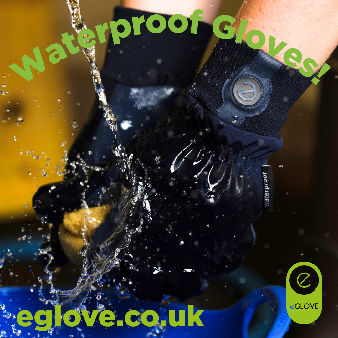 eQUEST Waterproof - Award Winning Waterproof Equestrian Riding & Yard Gloves - Black