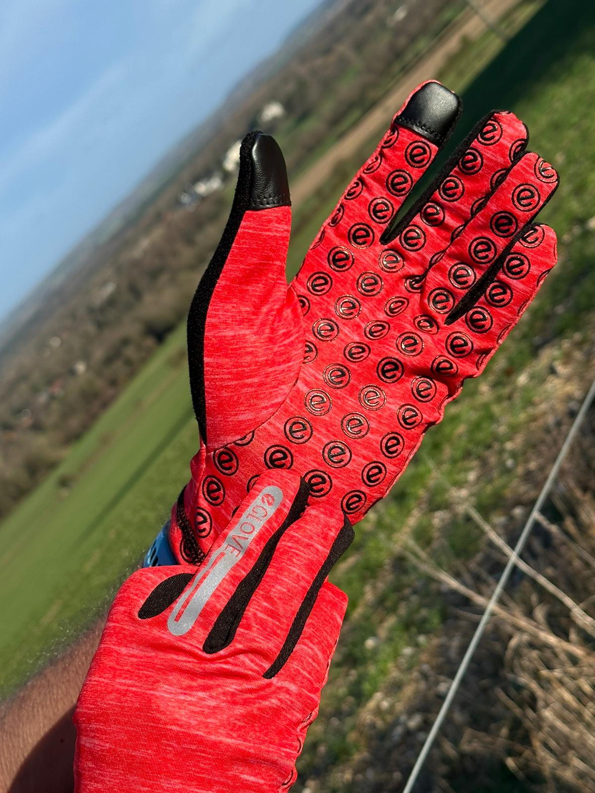 RUN - Red - Touch Screen Running Gloves