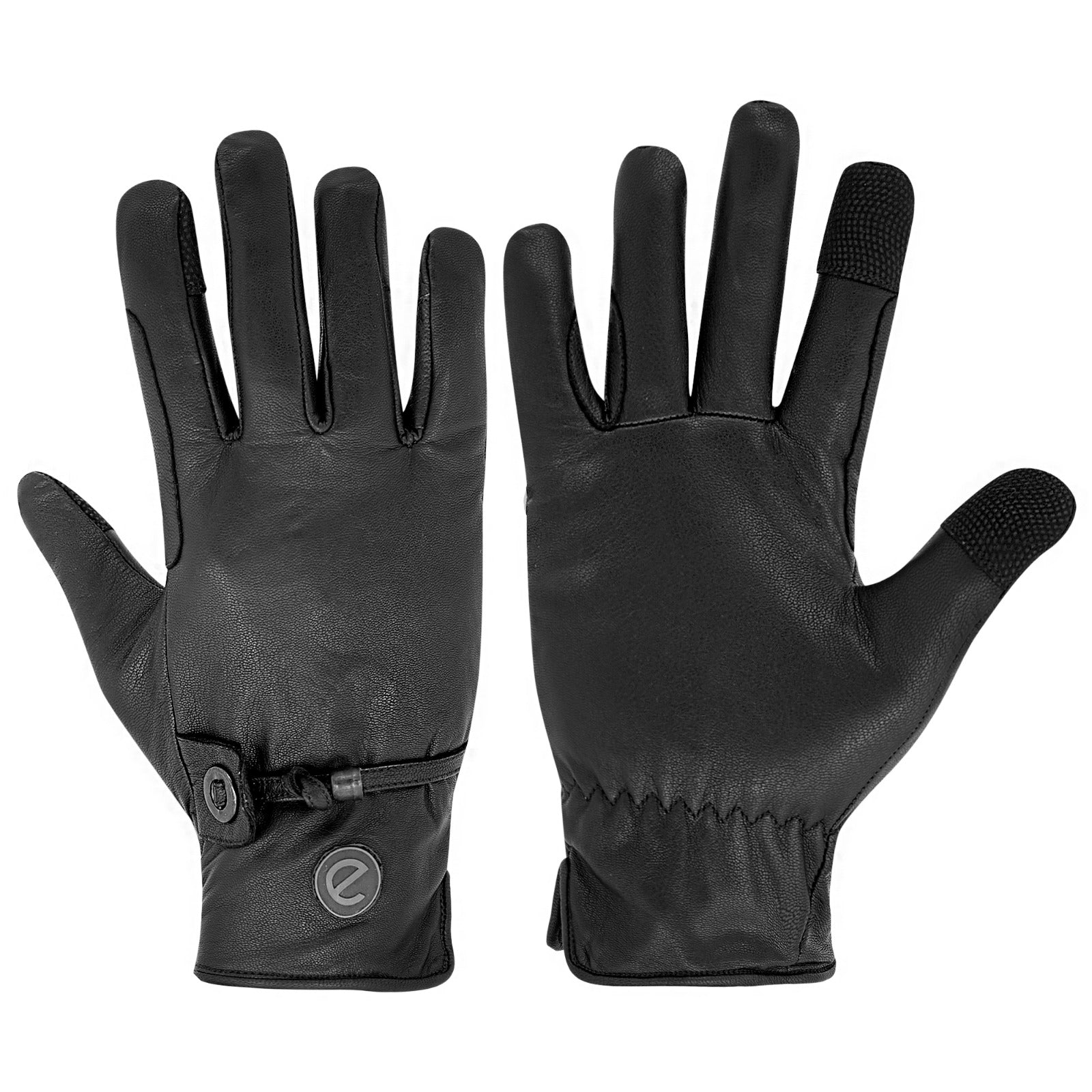 eQUEST GripPro Western Equestrian Riding Gloves  - Leather - Thinsulate Lined - Black