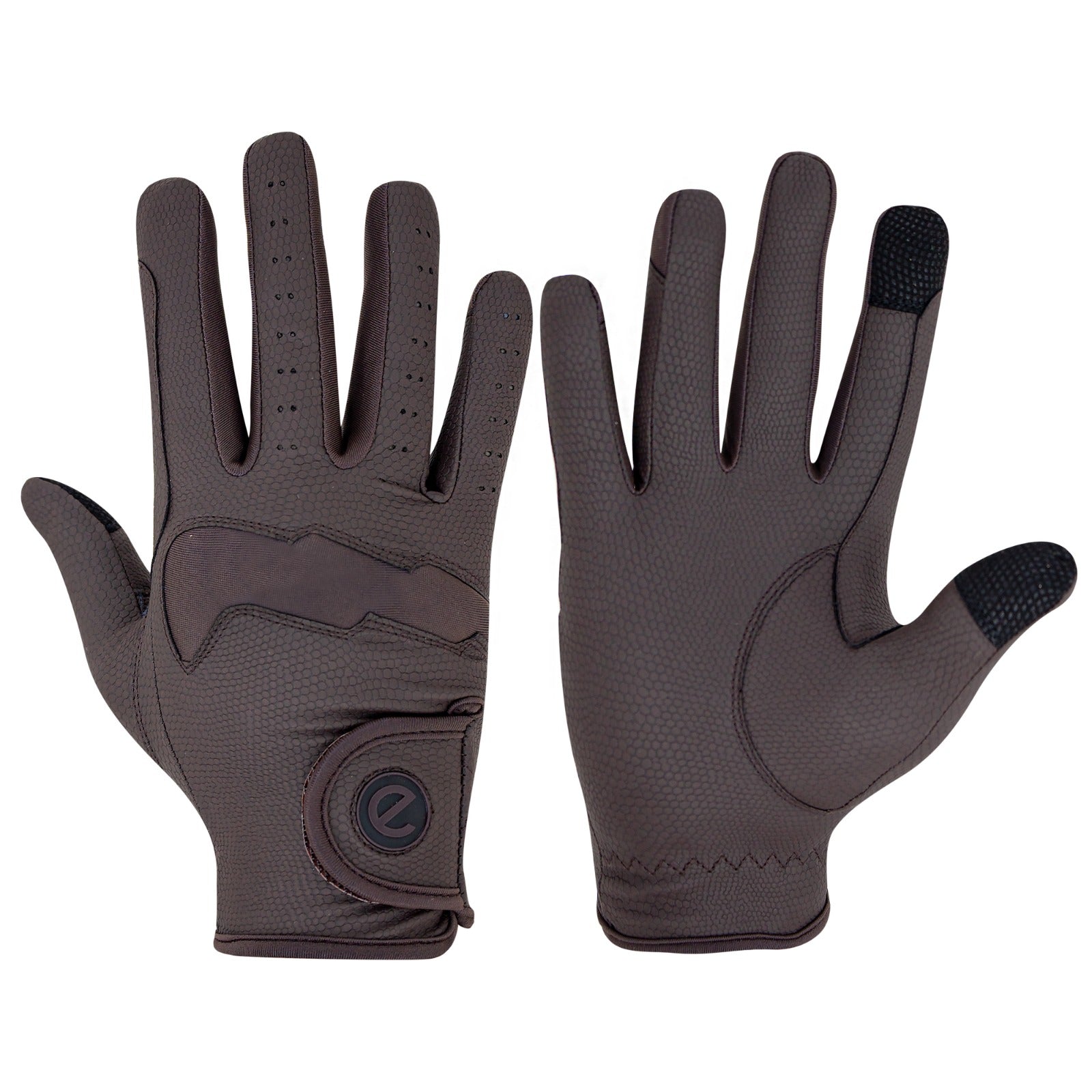 eQUEST GripPro LITE v3 Equestrian Gloves - Brown / Brown