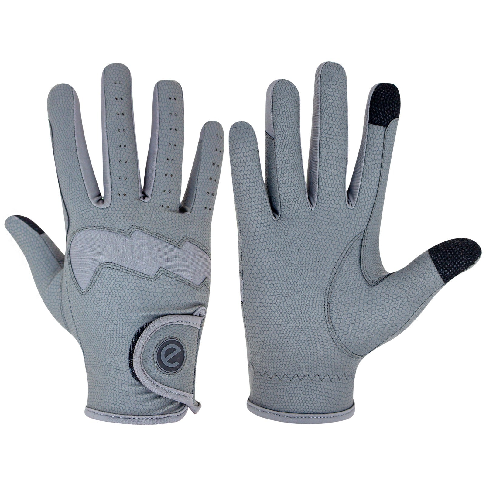 eQUEST GripPro LITE v3 Equestrian Gloves - Grey / Grey