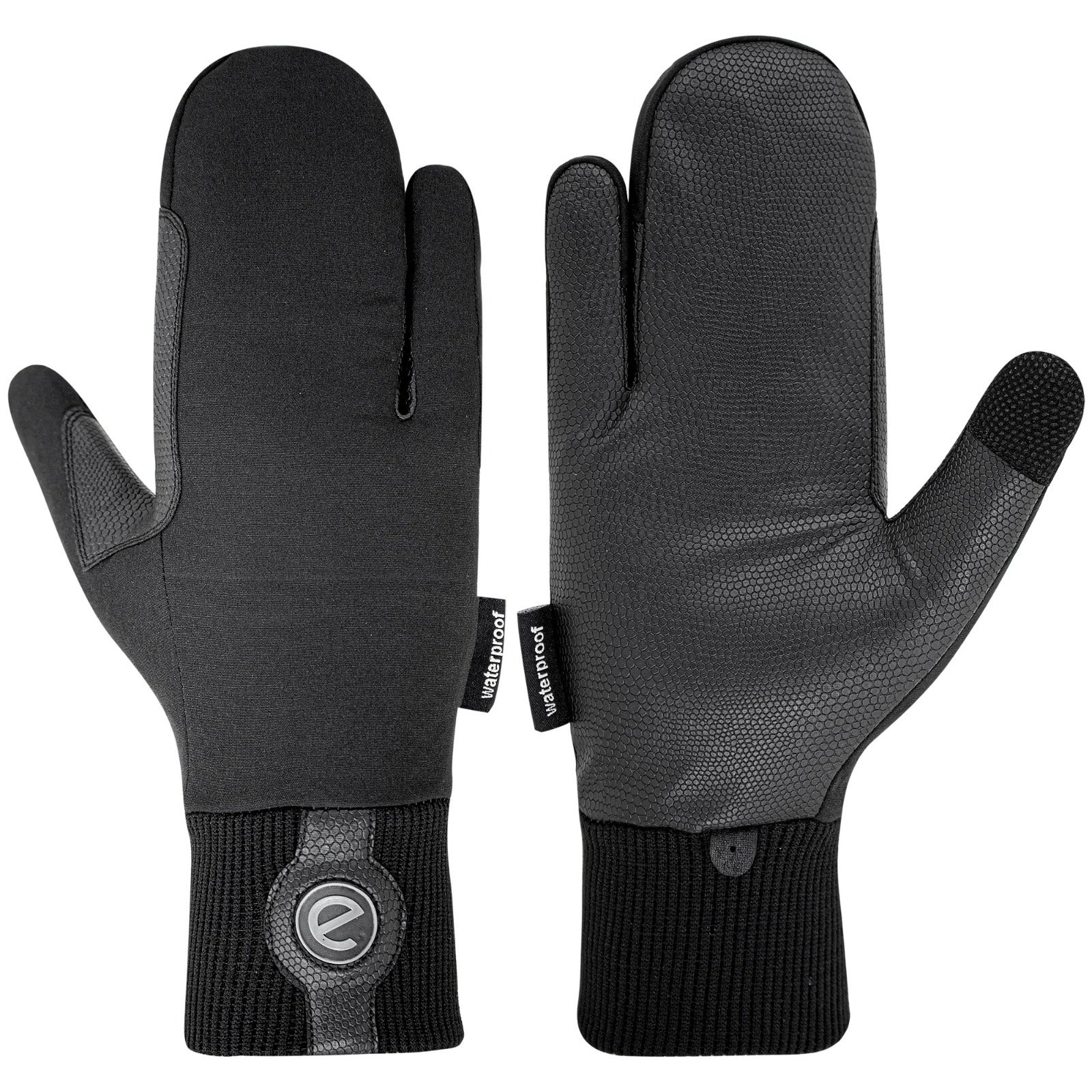 eQUEST Waterproof Mitt - eGLOVE x Forelock & Fringe Equestrian Riding & Yard Mitt - Black