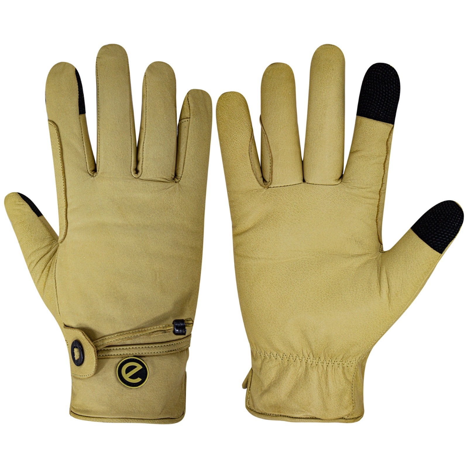 eQUEST GripPro Western Equestrian Riding Gloves  - Leather - Thinsulate Lined - Classic Yellow
