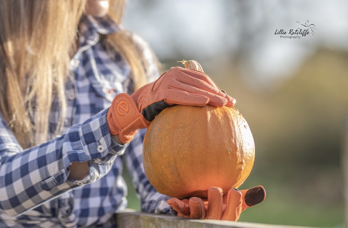 eQUEST GripPro LEATHER - Equestrian Riding Gloves - Orange