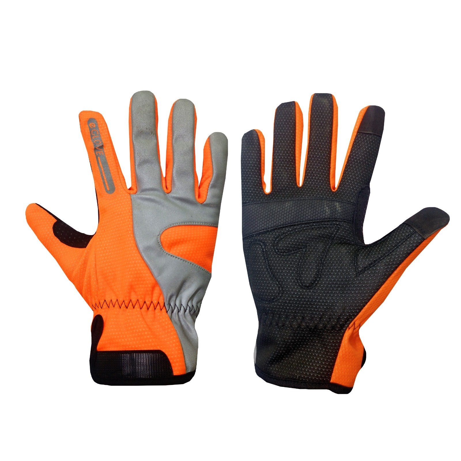 BIKE GelPro Hi-Vis Waterproof Cycling Gloves - Orange - NEW & IMPROVED 2023 Model