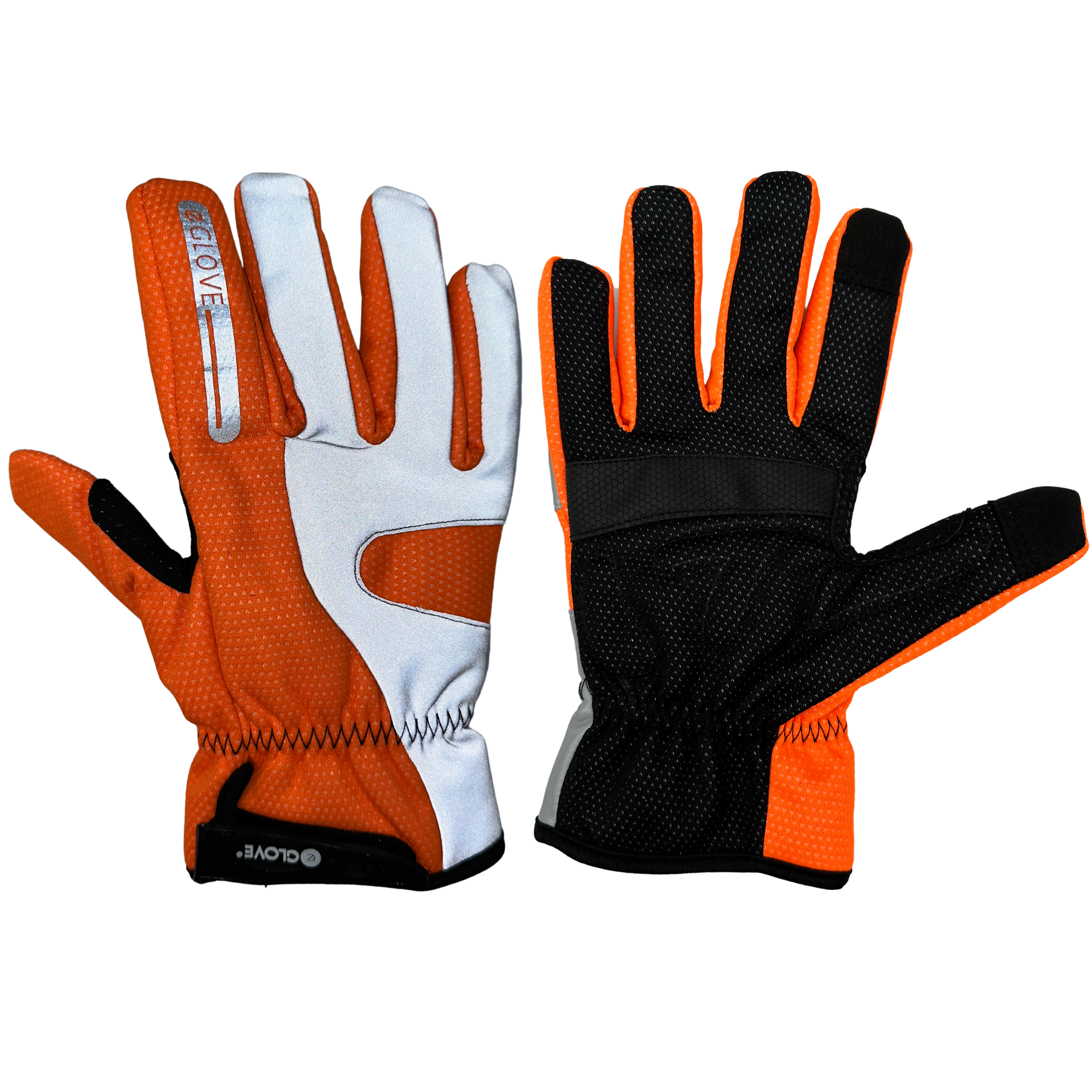 BIKE GelPro Hi-Vis Waterproof Cycling Gloves - Orange - NEW & IMPROVED 2023 Model
