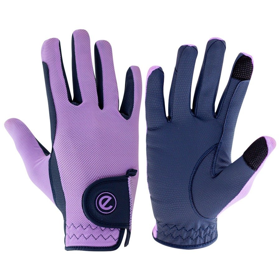 eQUEST GripPro X-LITE Lightweight Equestrian Gloves - Lilac - Plain Cuff