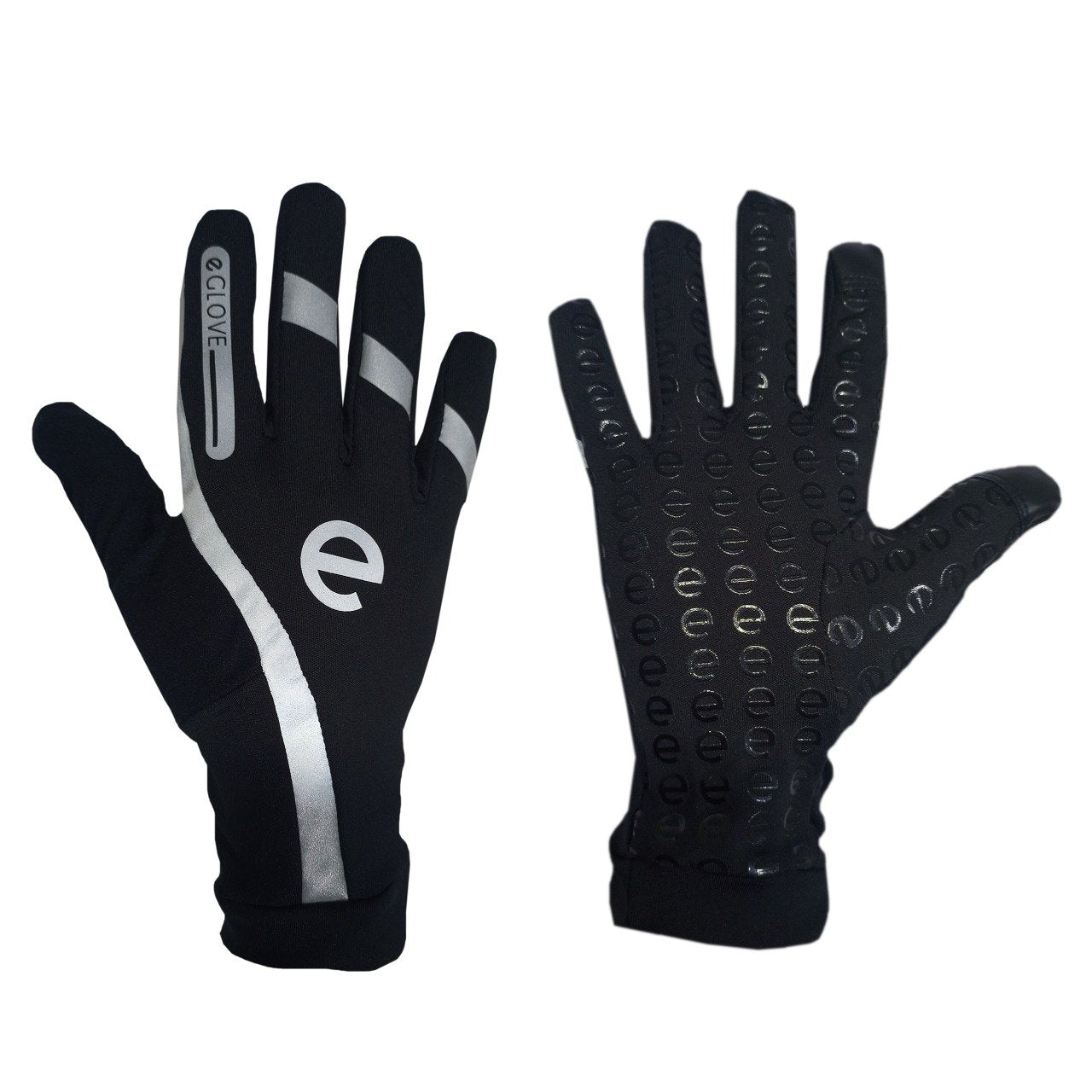 Run - Hi-Vis Touch Screen Running Gloves - Black Reflective (V3)