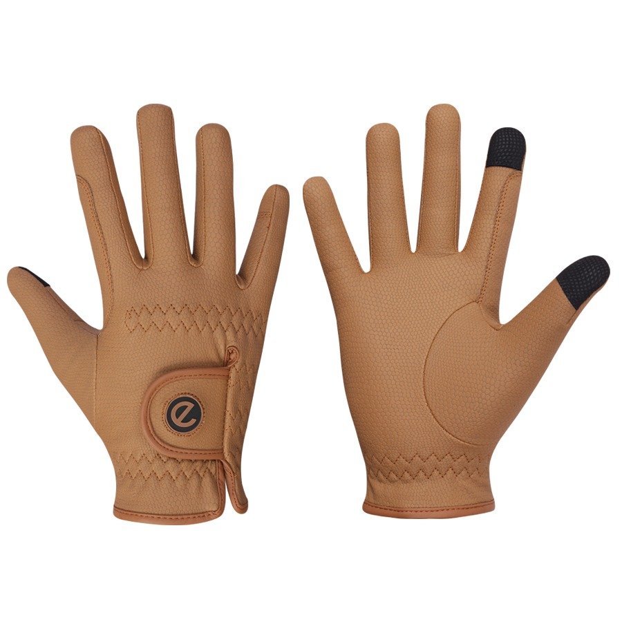 eQUEST GripPro Winter Edition - Award Winning Winter Equestrian Riding Gloves - Caramel