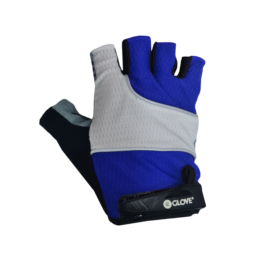 BIKE GelPro Fingerless Cycling Gloves - Lightweight Grip and Protection - Blue