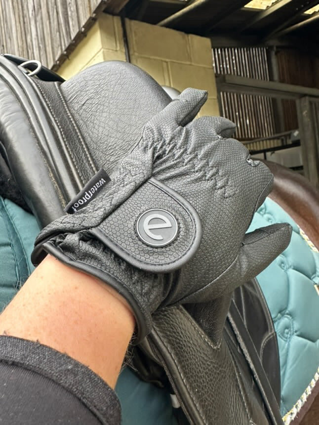 eQUEST GripPro Winter Edition WATERPROOF - Award winning Waterproof Winter Equestrian Riding Gloves - Black - END OF SEASON SALE