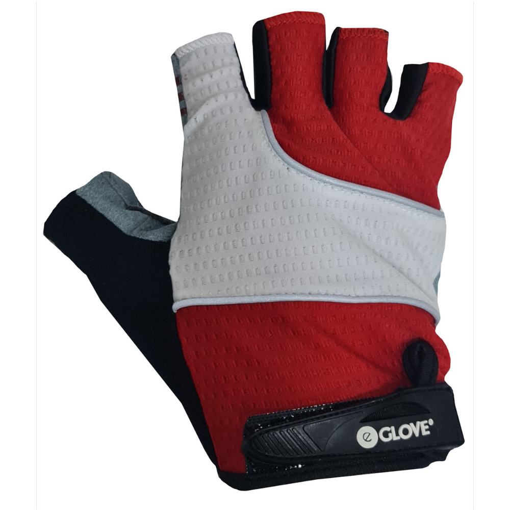 BIKE GelPro Fingerless Cycling Gloves - Lightweight Grip and Protection - Red