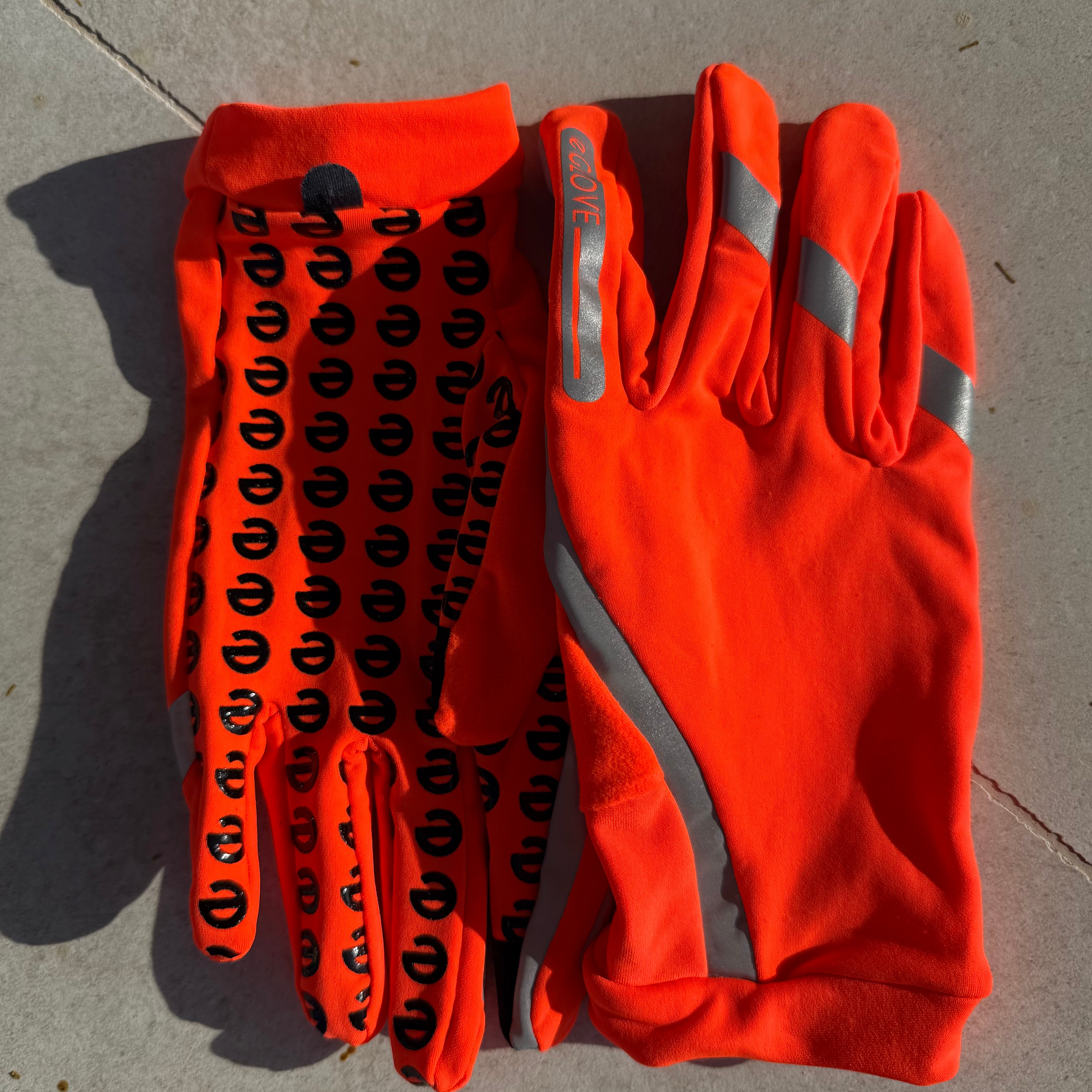 eGLOVE Hi-Vis Run Gloves – Orange | Touchscreen Running Gloves