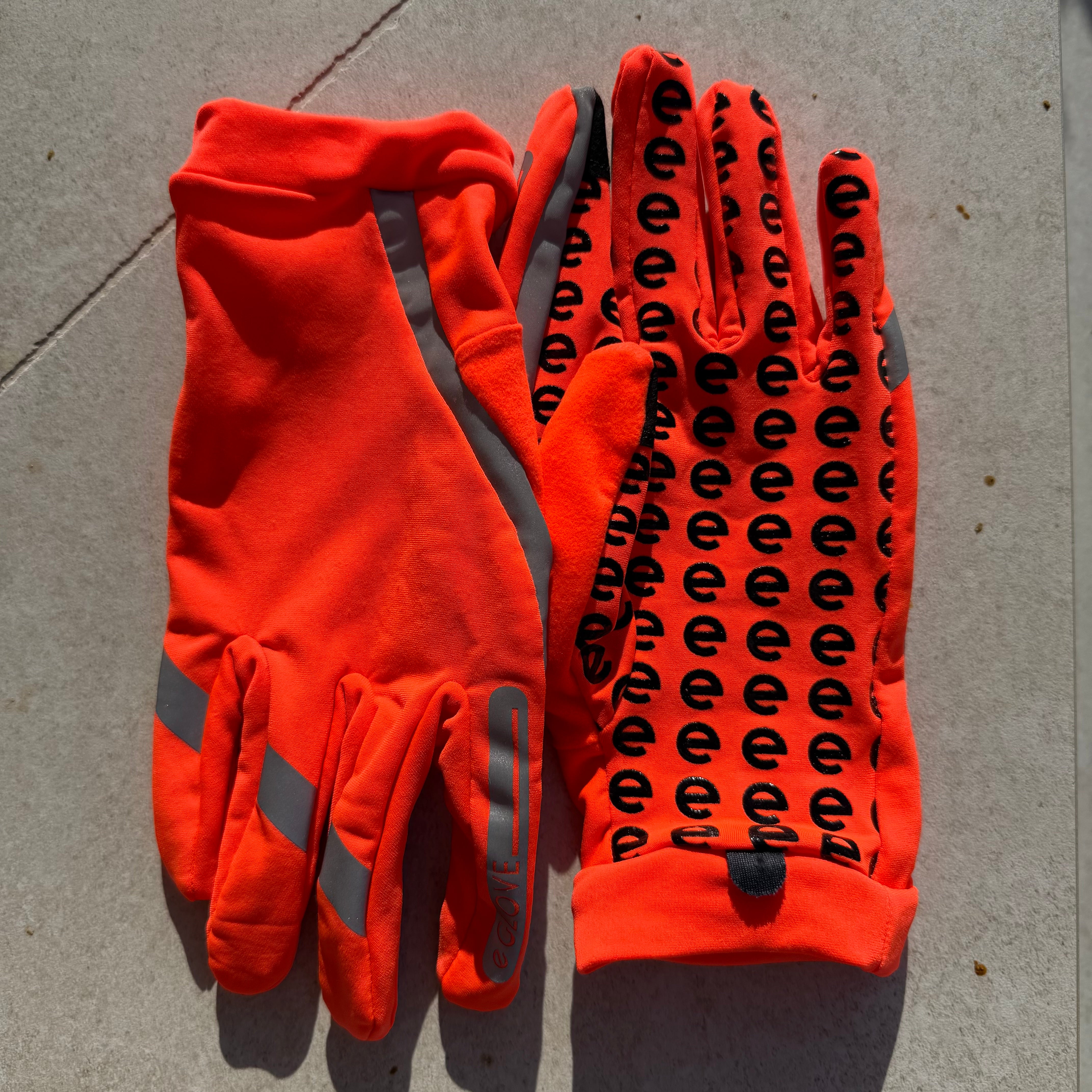 eGLOVE Hi-Vis Run Gloves – Orange | Touchscreen Running Gloves