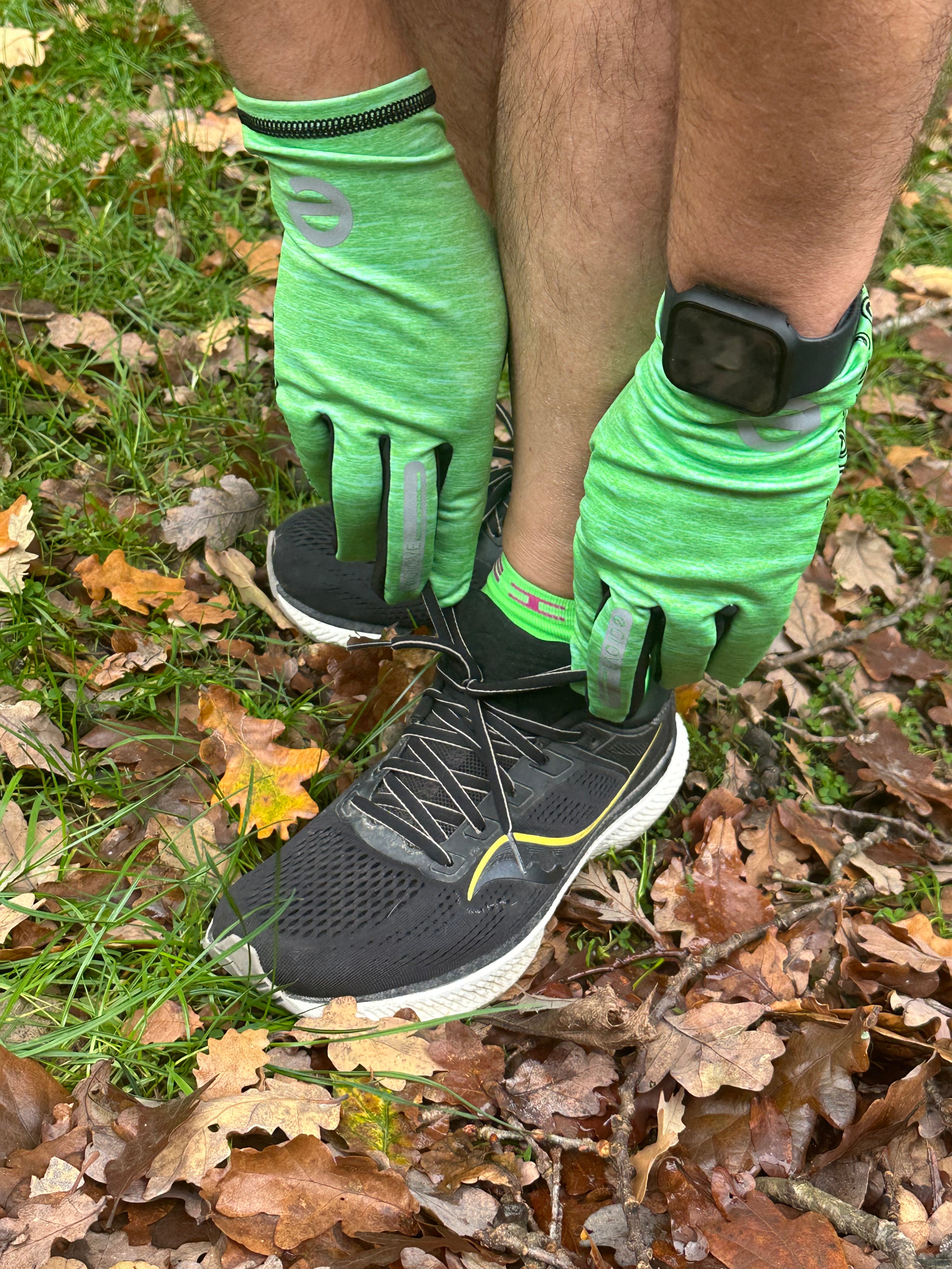 RUN - Bright Green - Touch Screen Running Gloves