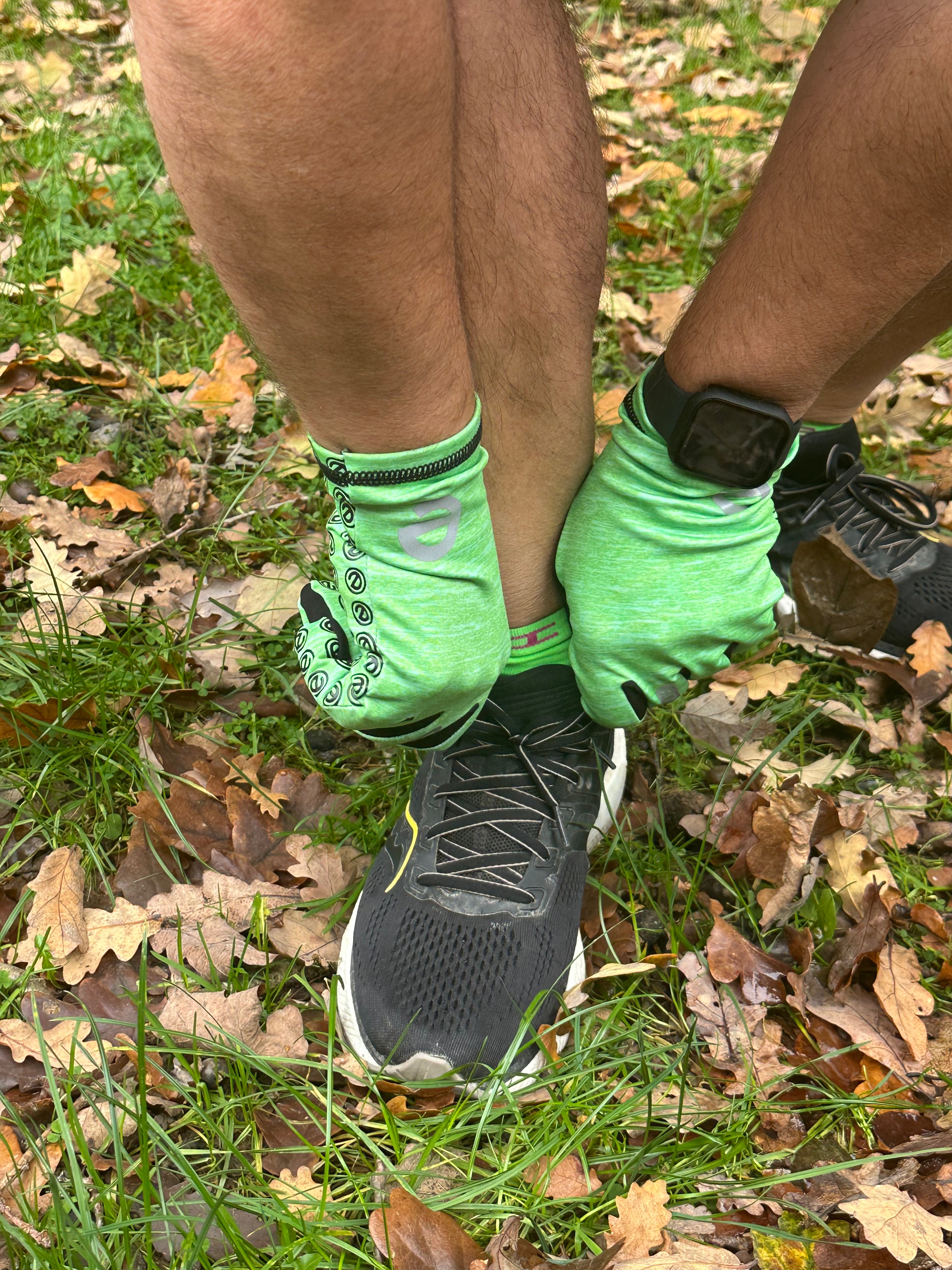 RUN - Bright Green - Touch Screen Running Gloves