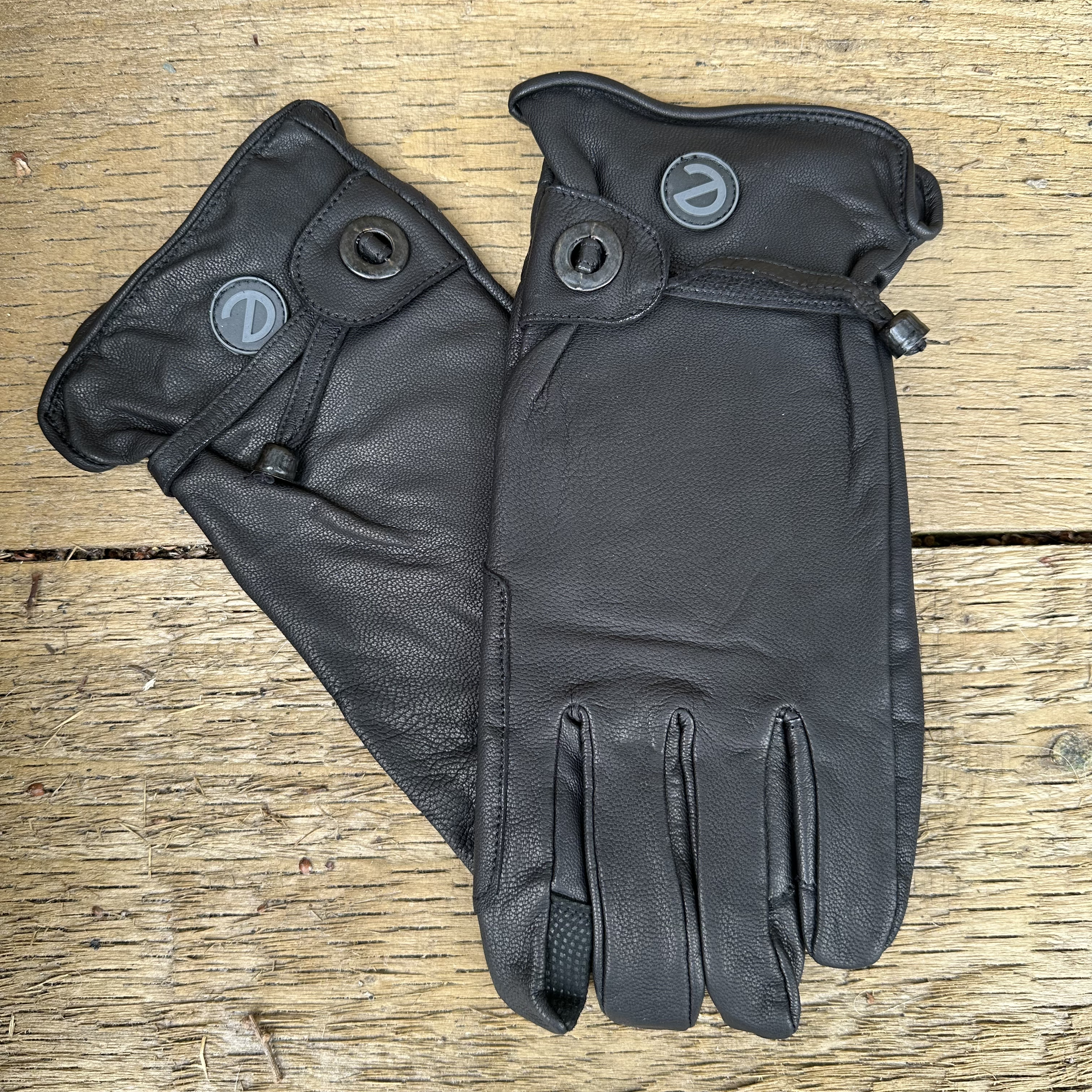 eQUEST GripPro Western Equestrian Riding Gloves - Leather - Unlined - Black
