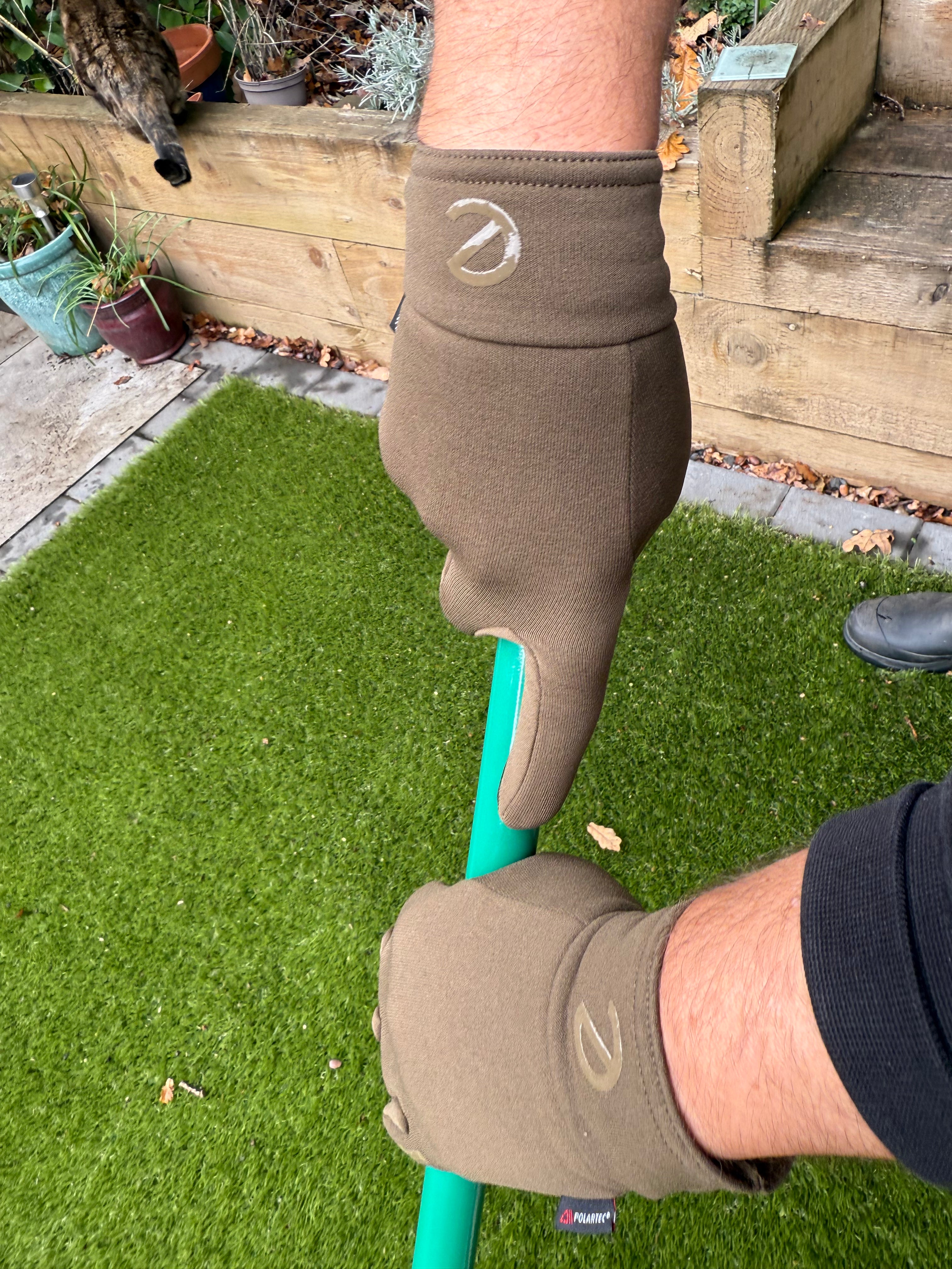 eQUEST Winter Elite Fleece Equestrian Gloves - Polartec Powerstretch Pro - Olive Green