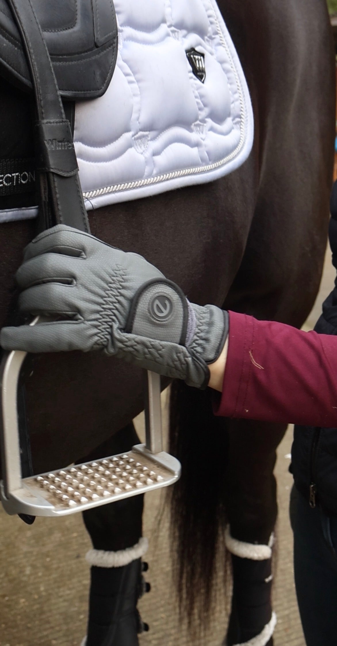 eQUEST GripPro Winter Edition - Award Winning Winter Equestrian Riding Gloves - Grey