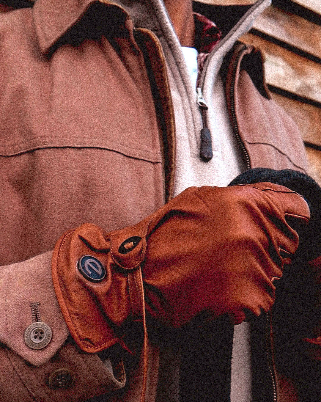 eQUEST GripPro Western Equestrian Riding Gloves - Leather - Thinsulate Lined - Tan