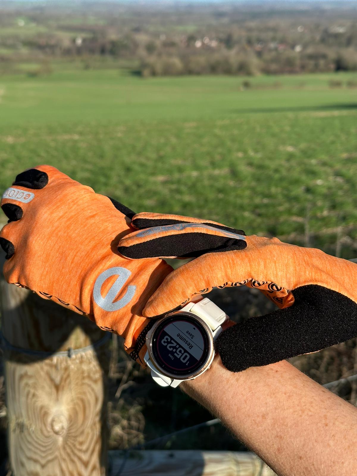 RUN - Orange - Touch Screen Running Gloves