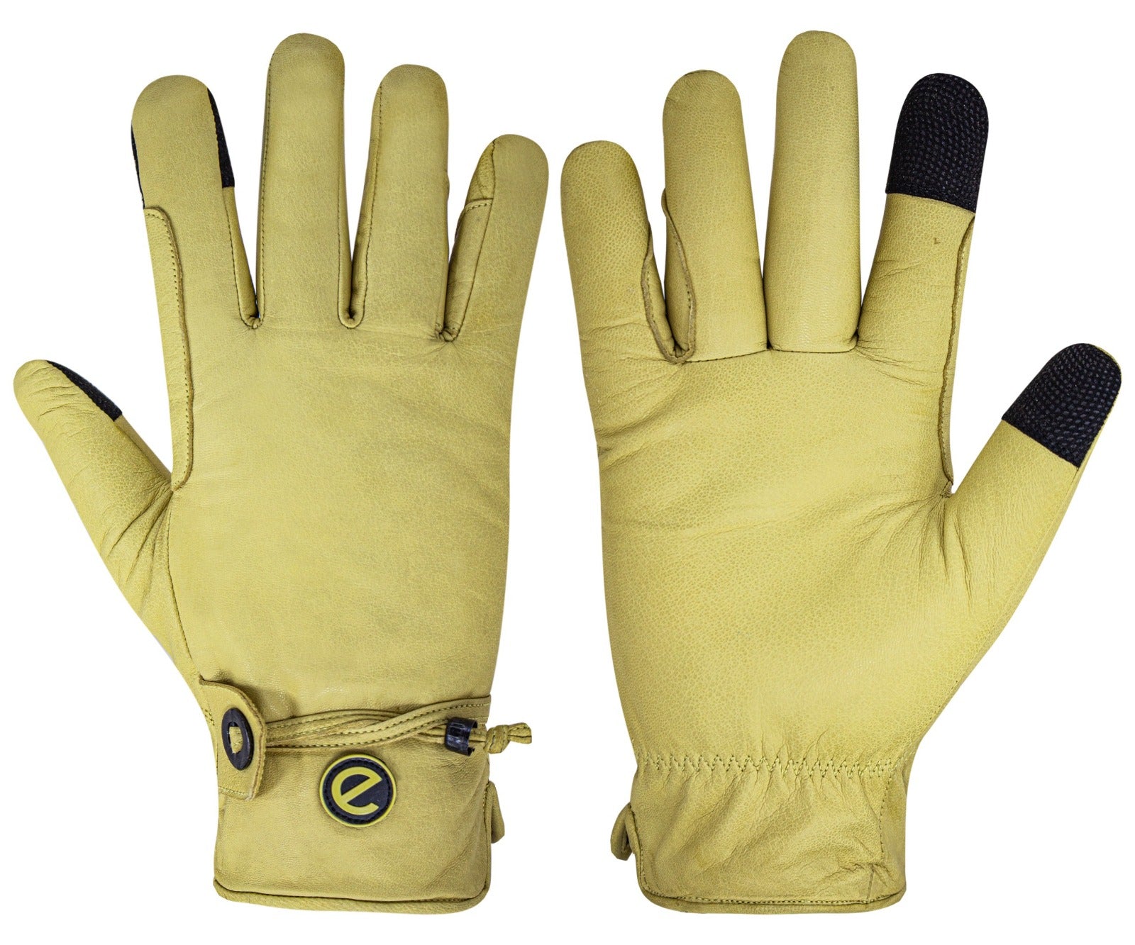 eQUEST GripPro Western Equestrian Riding Gloves  - Leather - Thinsulate Lined - Classic Yellow
