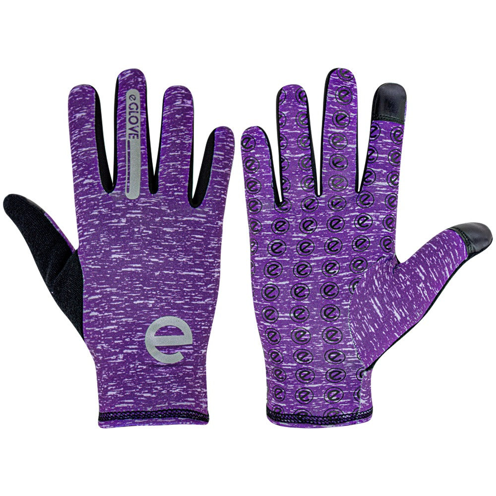 Reebok running gloves purple discount