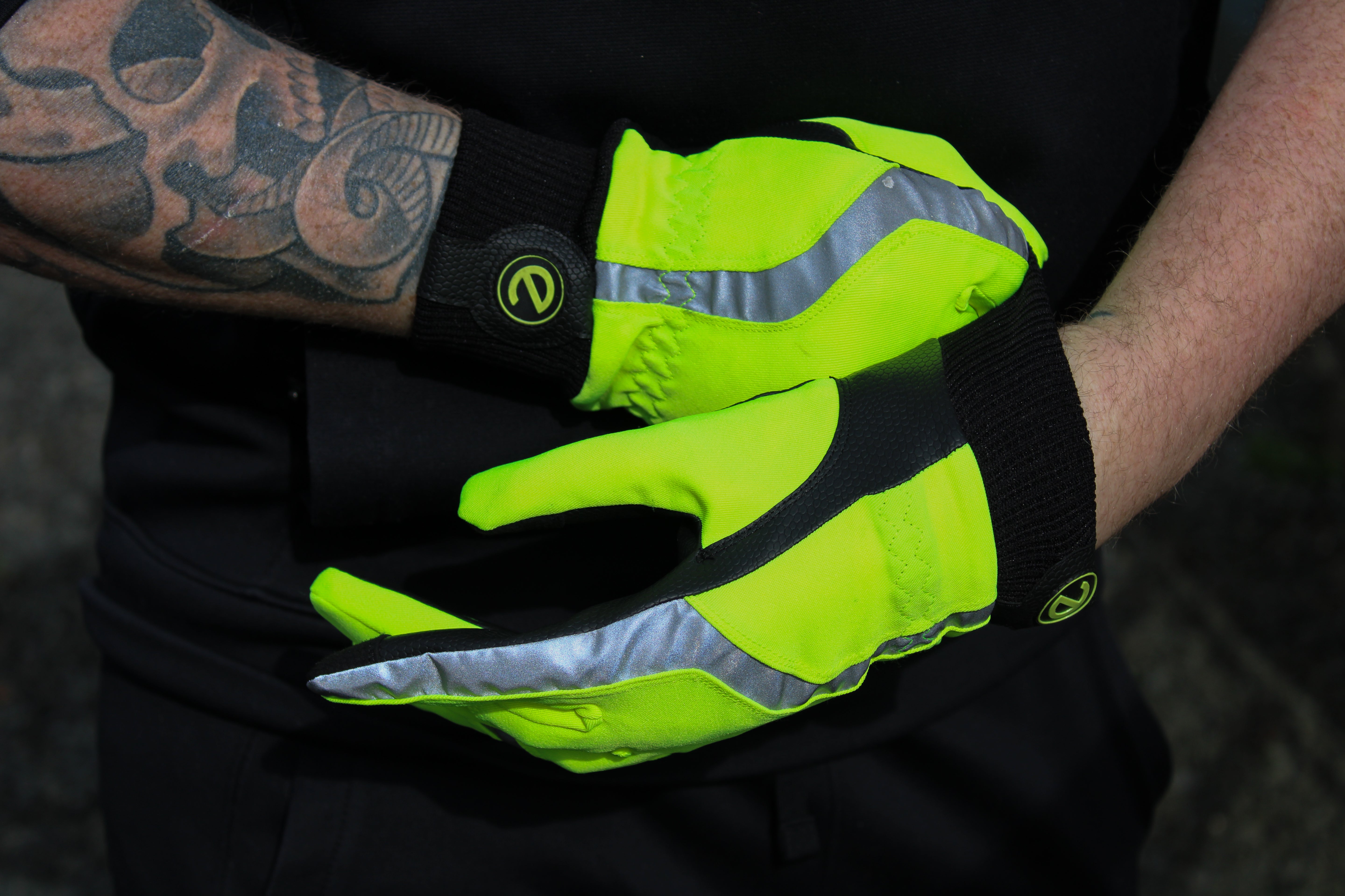 eQUEST Waterproof - Award Winning Waterproof Equestrian Riding & Yard Gloves - HiViz Reflective Yellow
