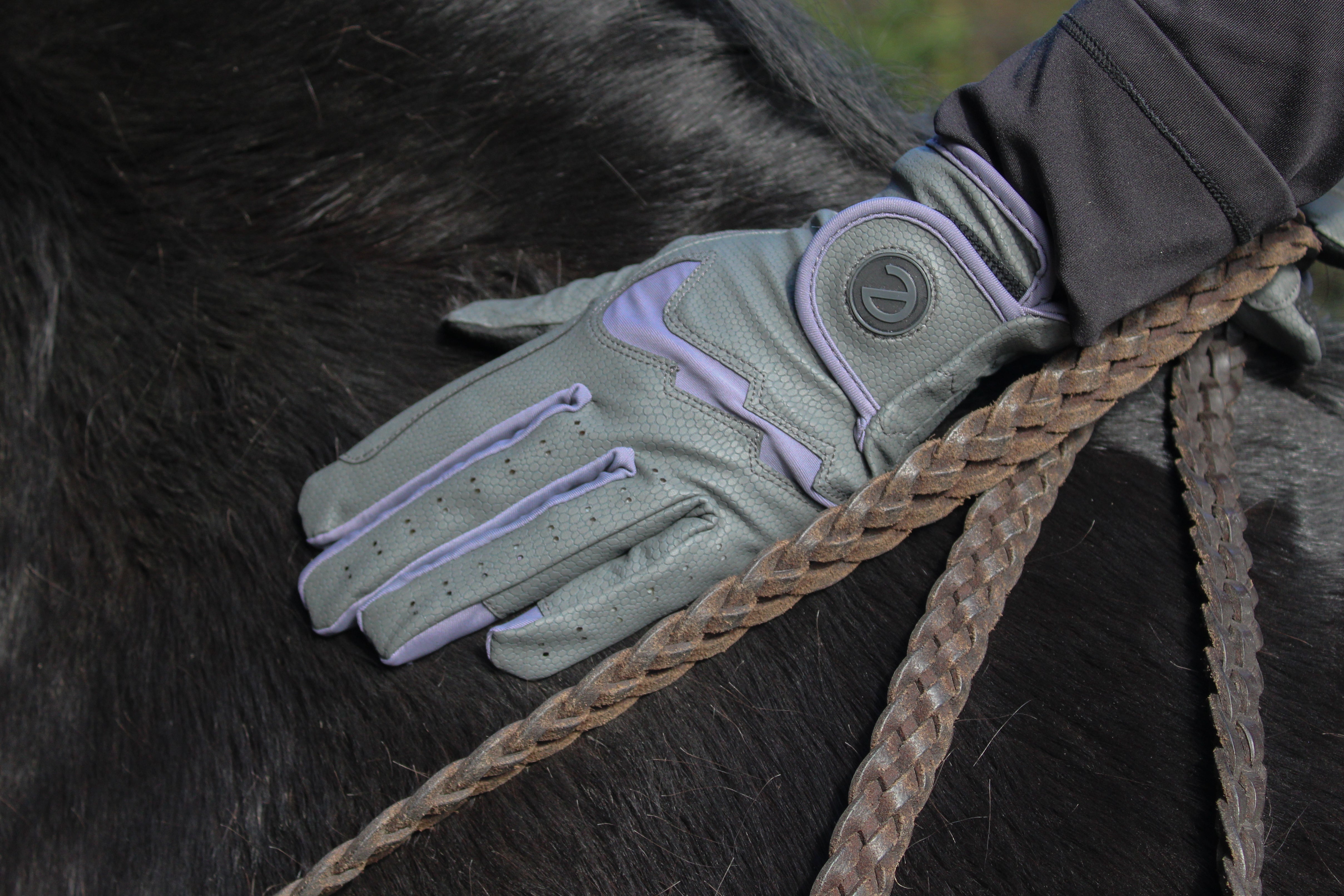 eQUEST GripPro LITE v3 Equestrian Gloves - Grey / Grey