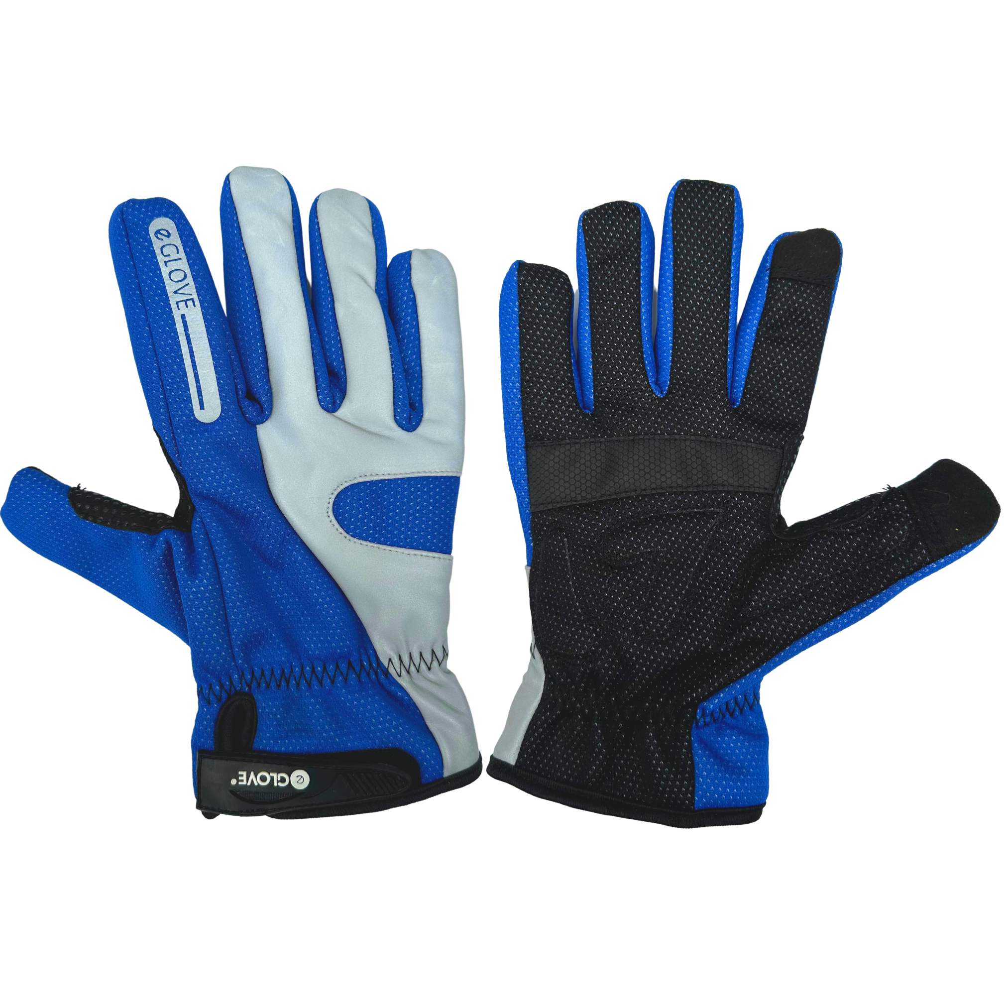 BIKE GelPro Hi-Vis wasserdichte Fahrradhandschuhe - Blau