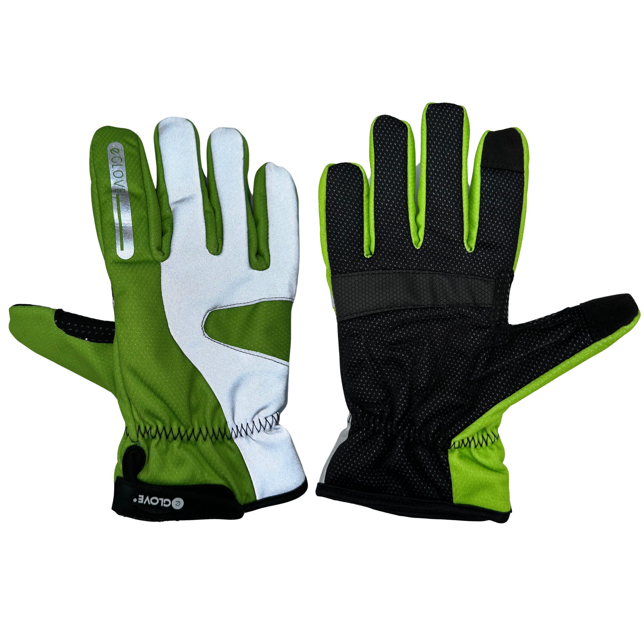 BIKE GelPro Hi-Vis Waterproof Cycling Gloves - Green - NEW & IMPROVED 2023 Model