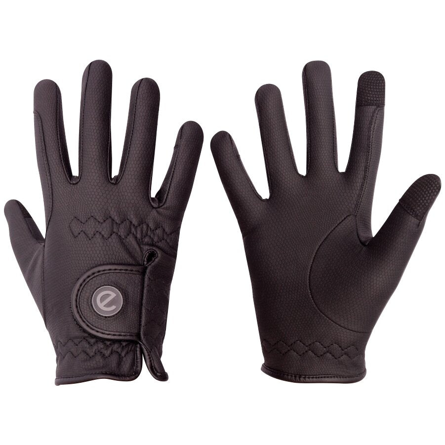 eQUEST GripPro Winter Edition - Award winning Winter Equestrian Riding Gloves - Black