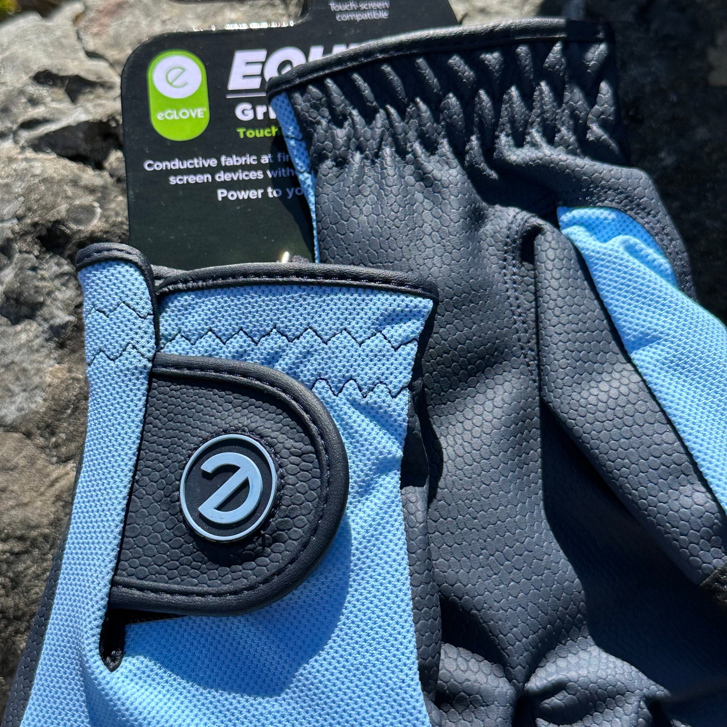 eQUEST GripPro X-LITE Lightweight Equestrian Gloves - Baby Blue - Plain Cuff